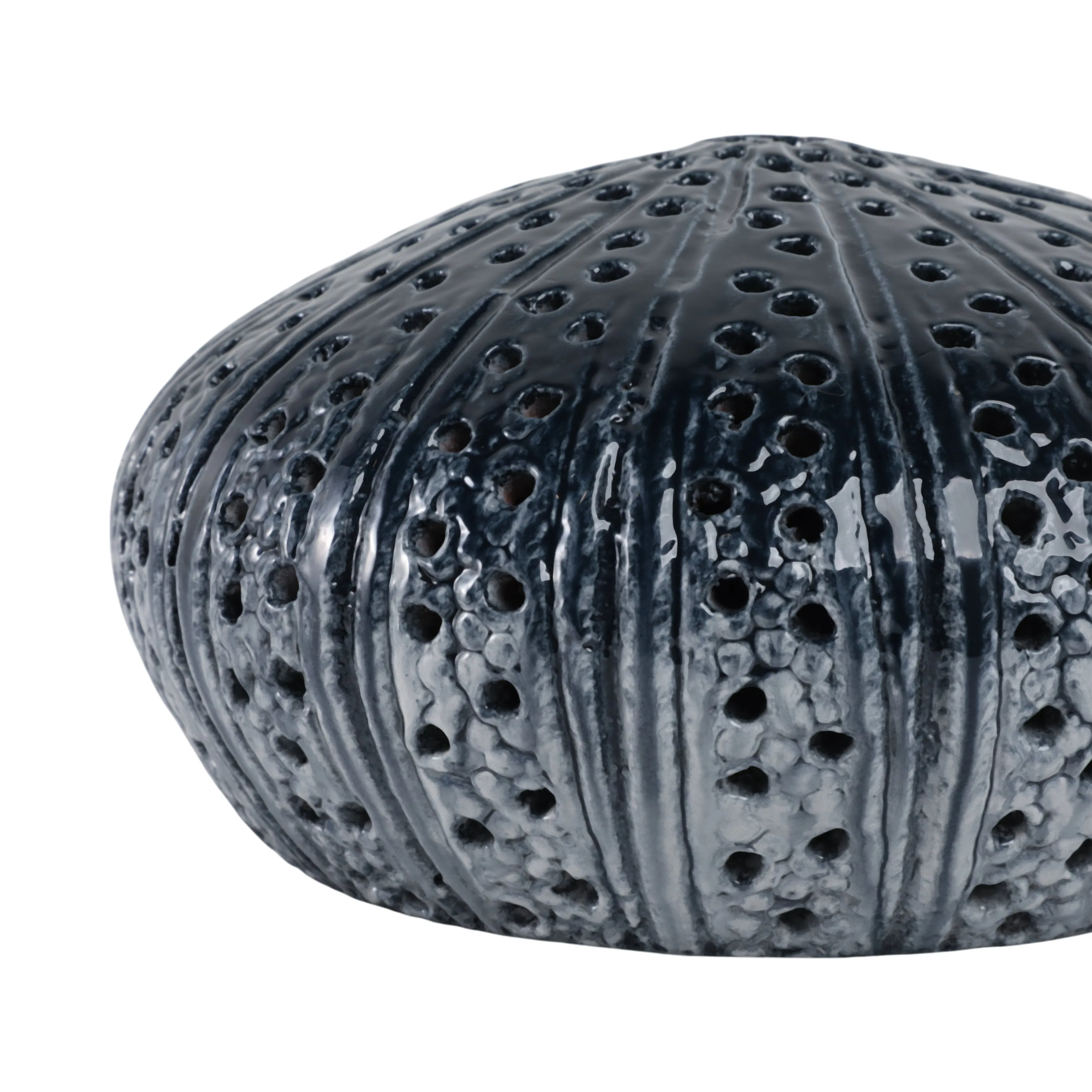 10" Sea Urchin Object Reactive Finish, Blue