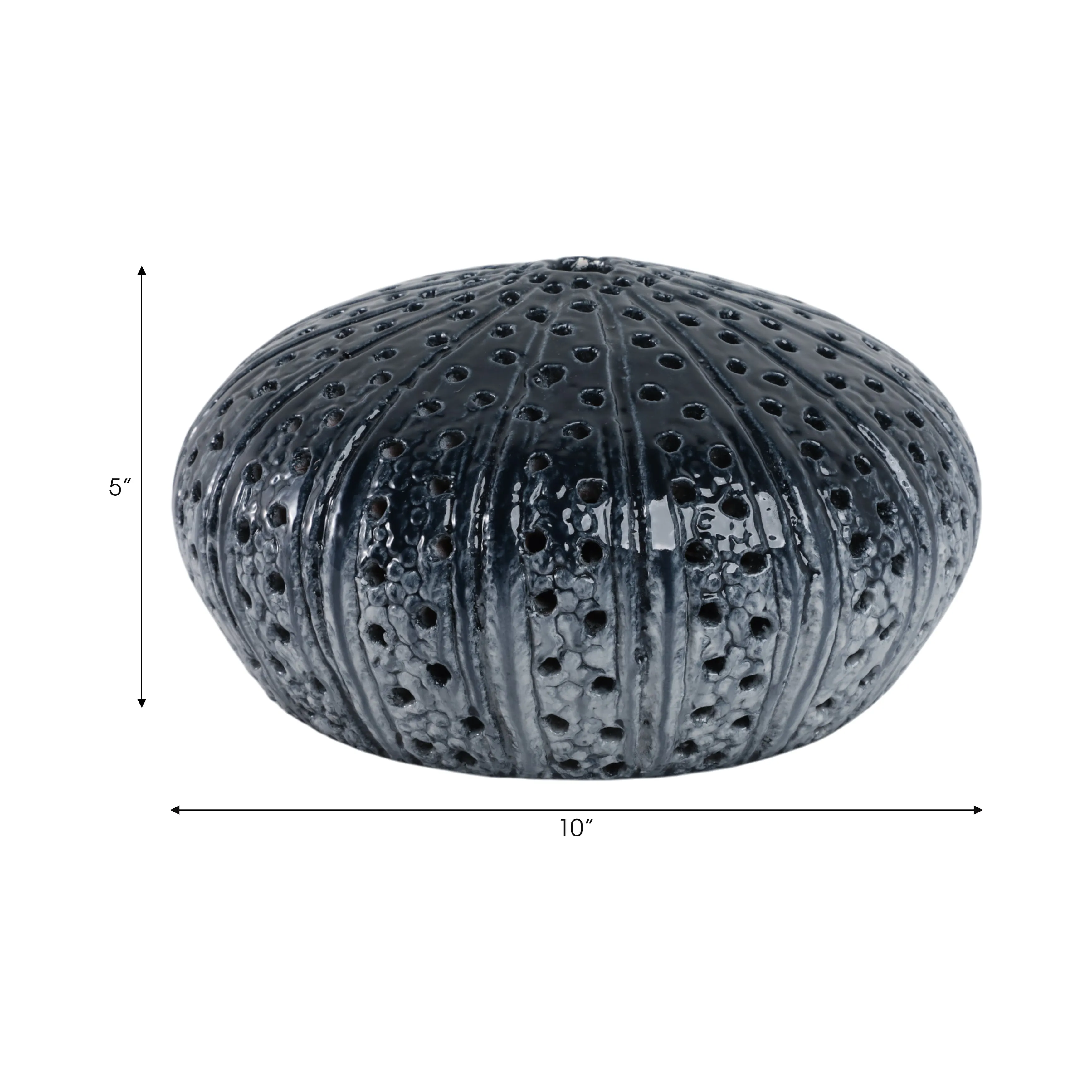 10" Sea Urchin Object Reactive Finish, Blue