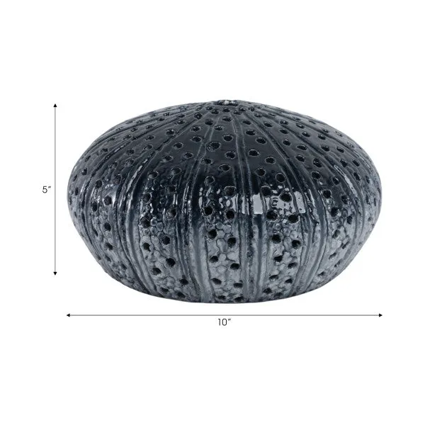 10" Sea Urchin Object Reactive Finish, Blue
