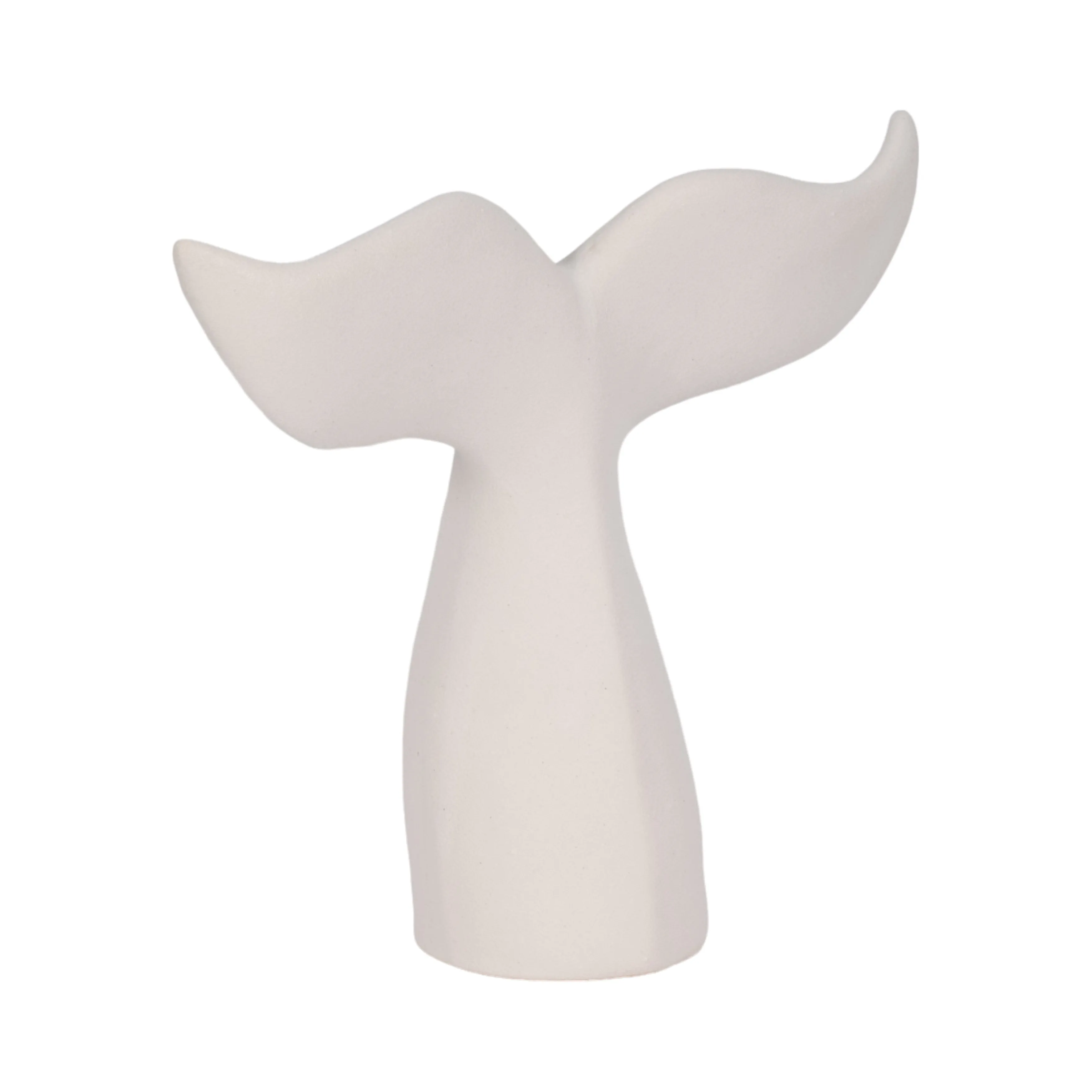 10" Textured Whale Tail, White