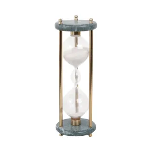 11" Finnegan Green Marble Hourglass