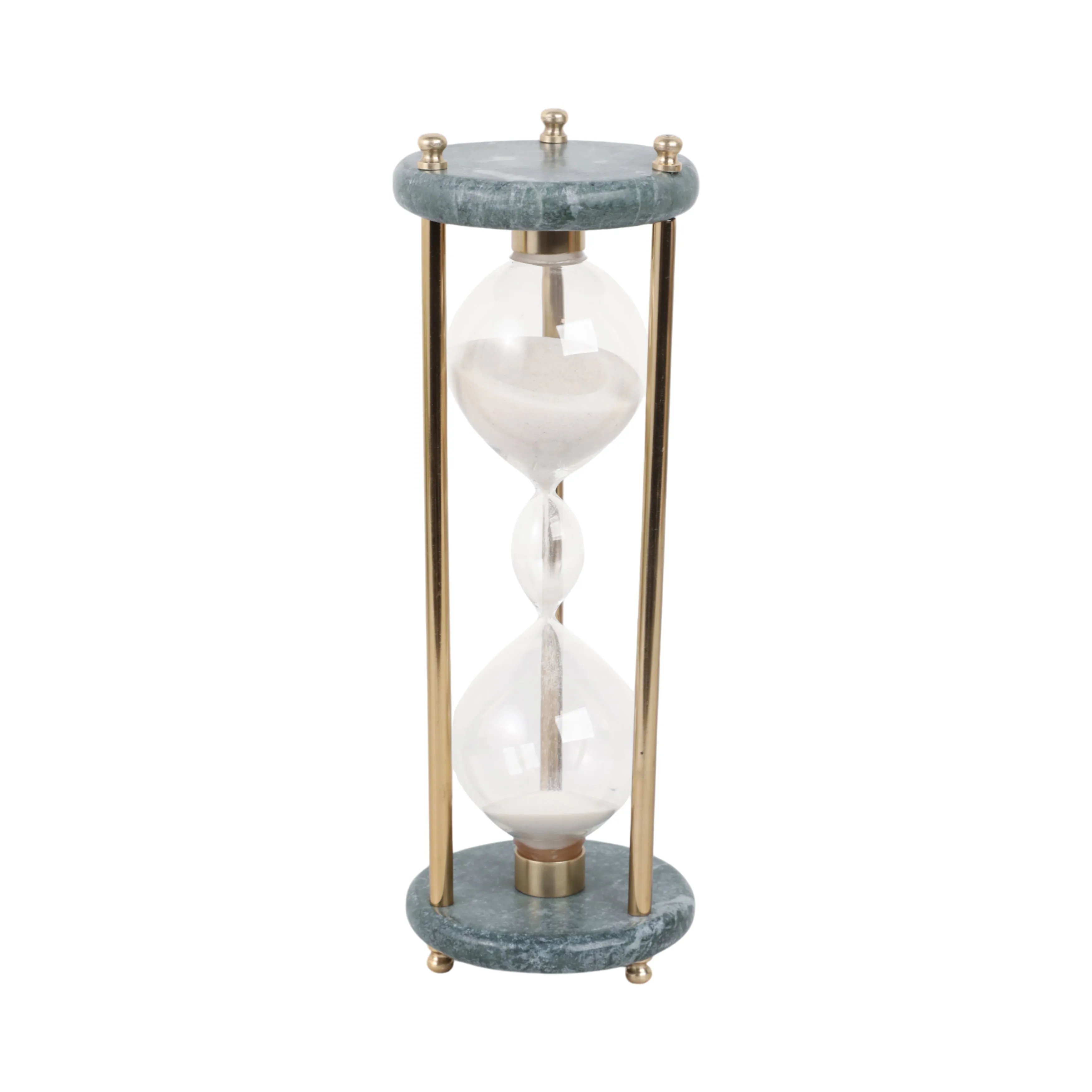 11" Finnegan Green Marble Hourglass