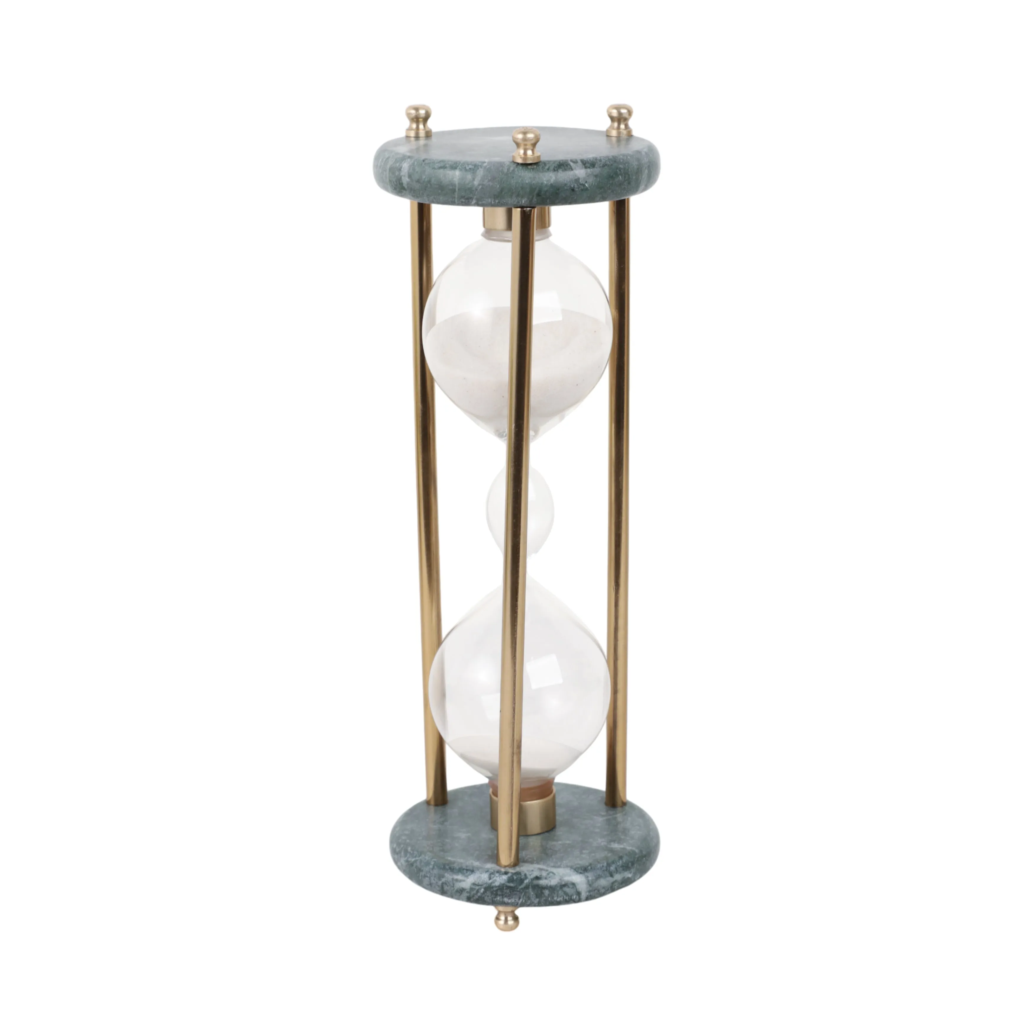 11" Finnegan Green Marble Hourglass