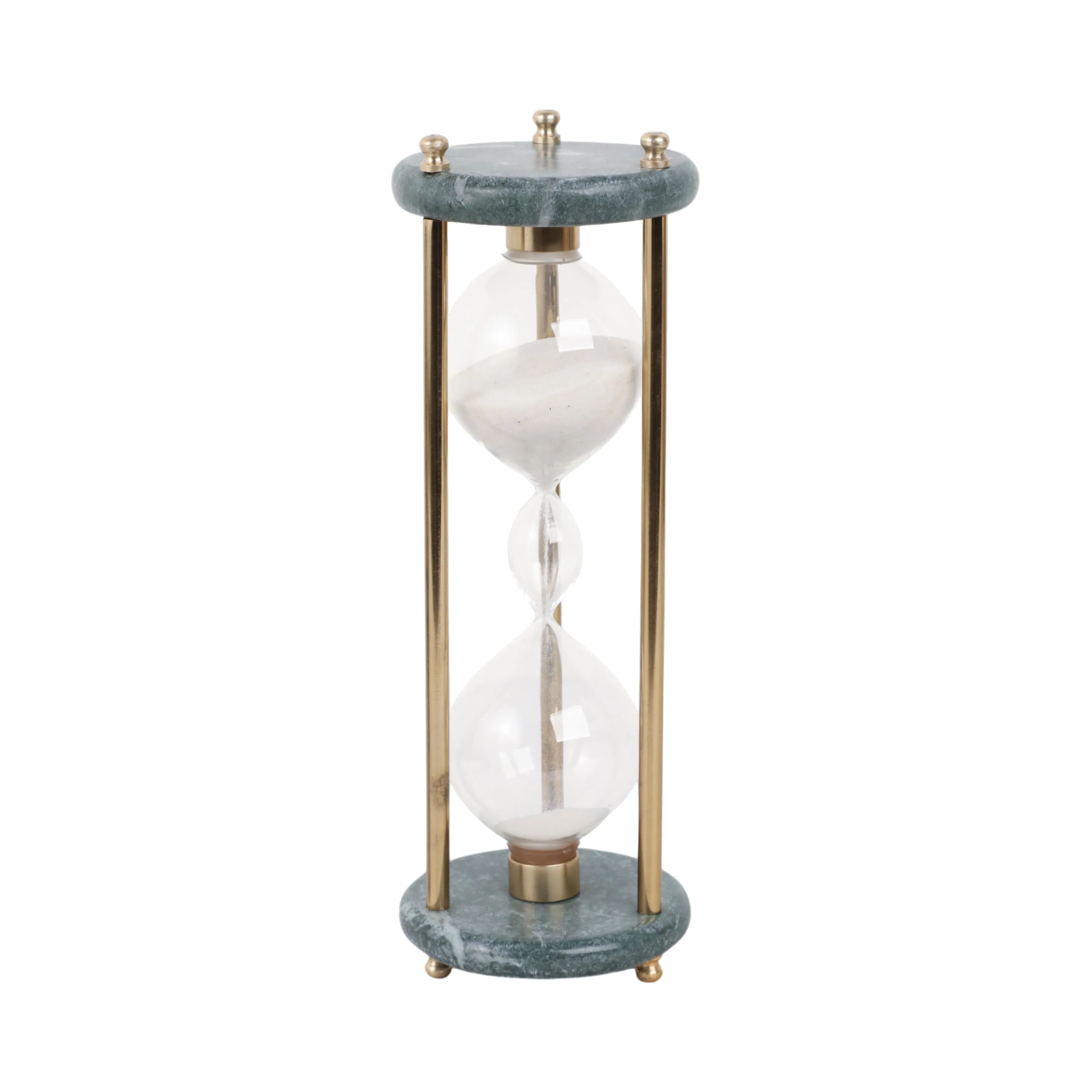11" Finnegan Green Marble Hourglass