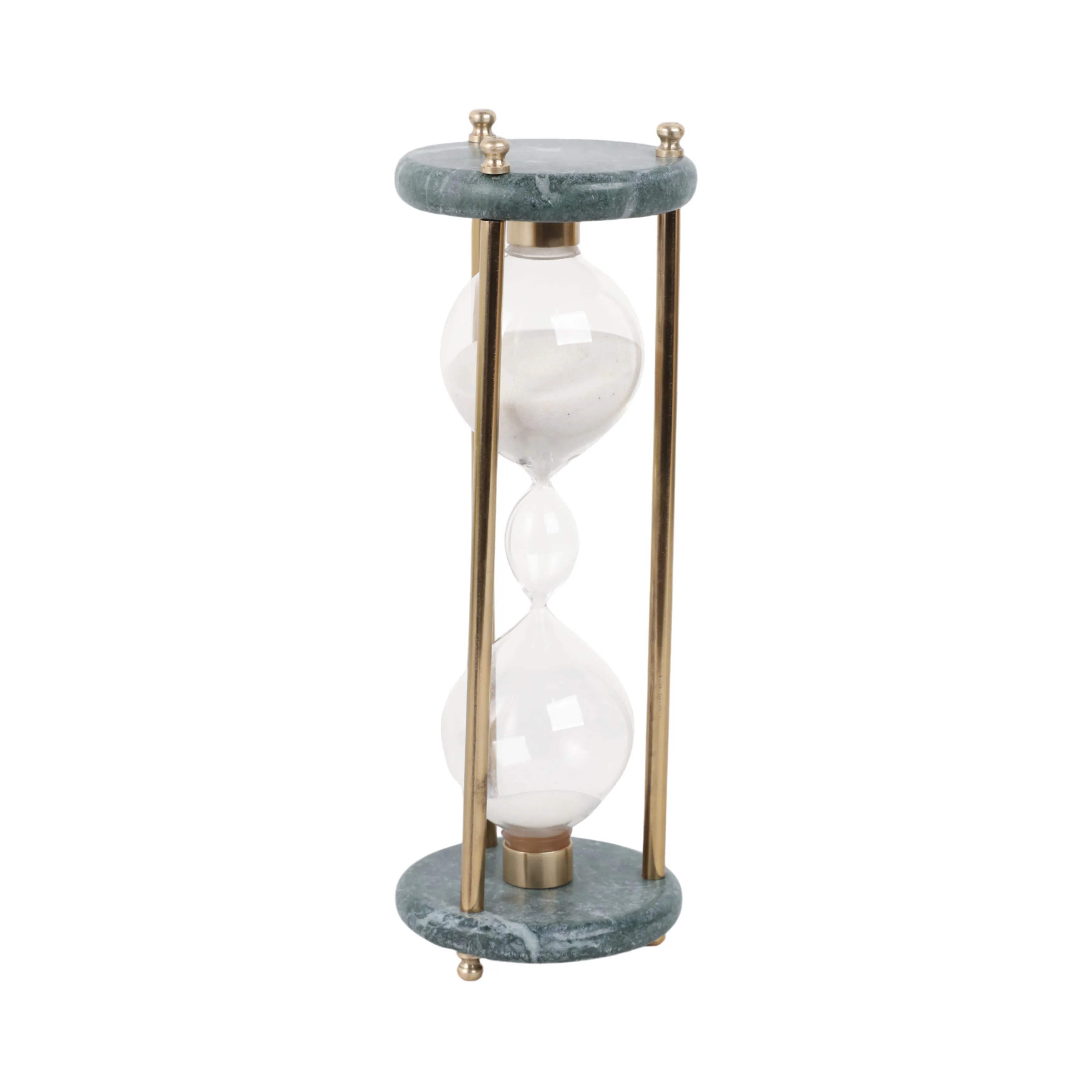 11" Finnegan Green Marble Hourglass