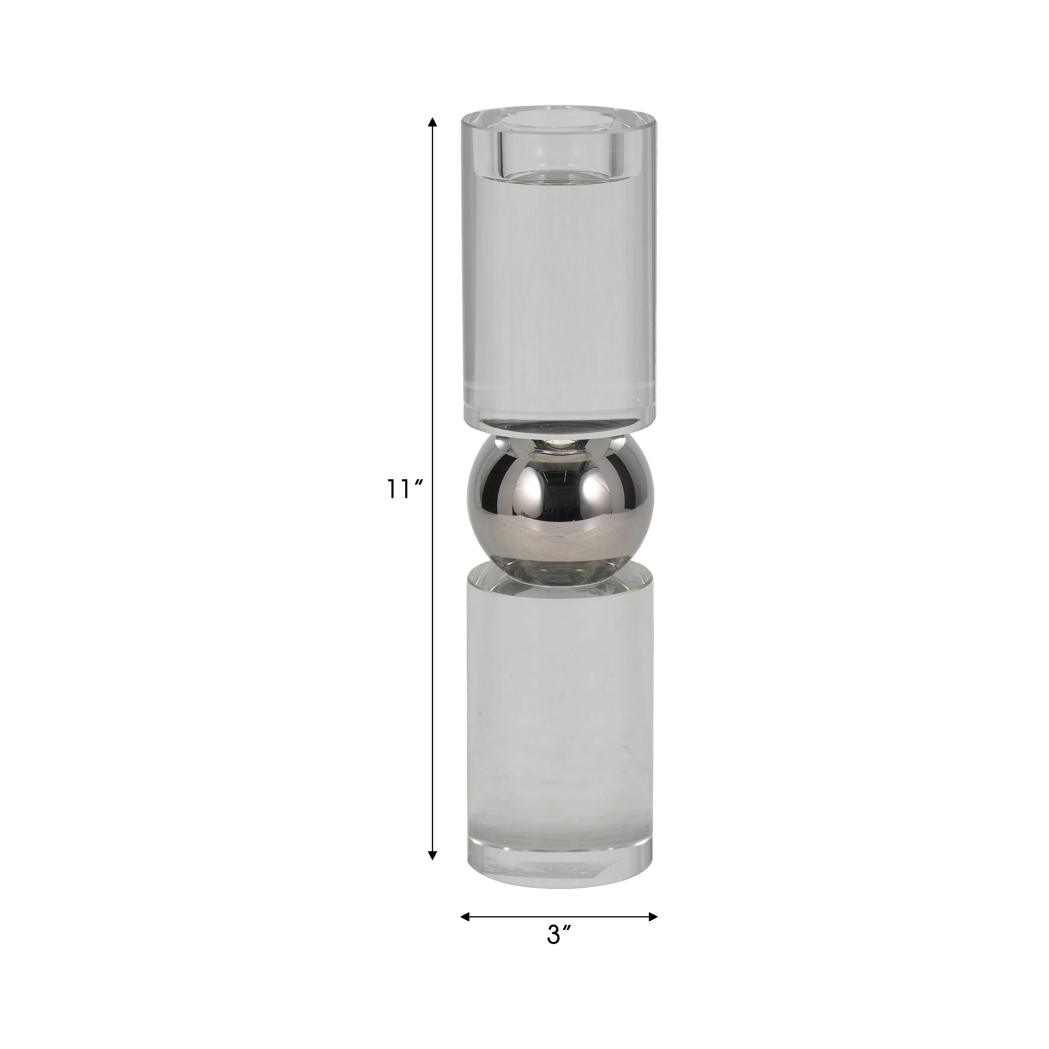 11" MARLA MEDIUM CRYSTAL CANDLESTICK