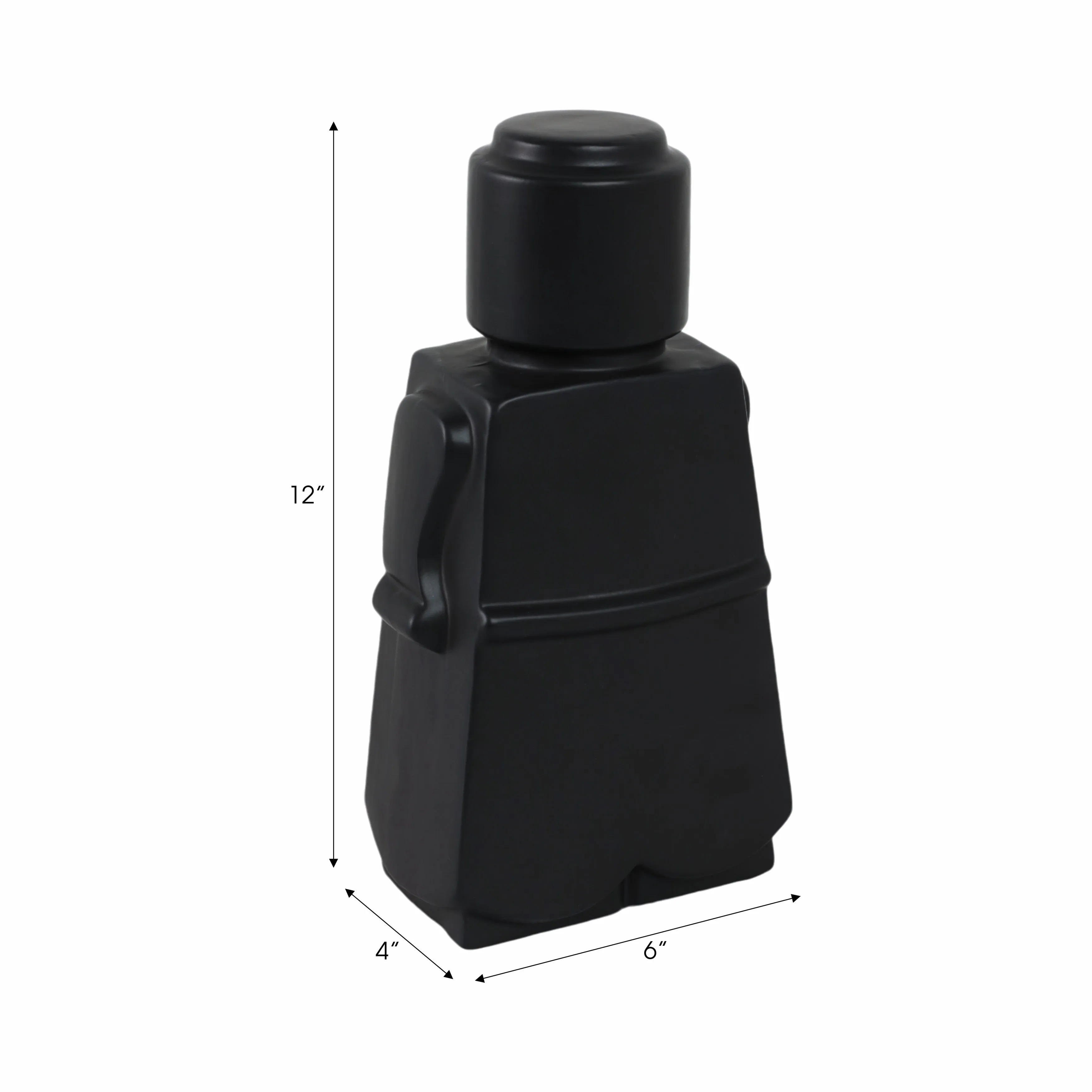 12" Block Girl Figure, Black