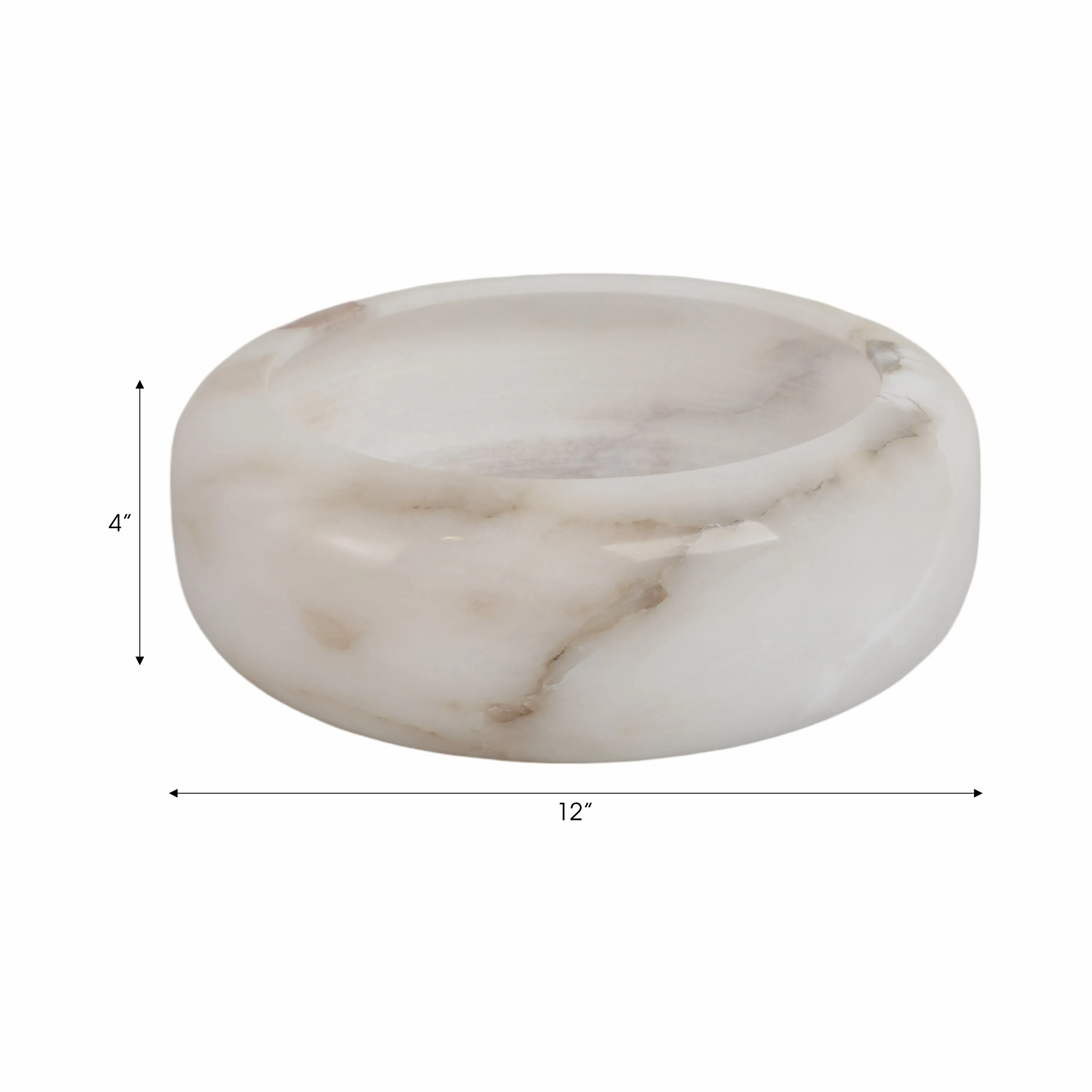 12" Dolce Large Alabaster Bowl