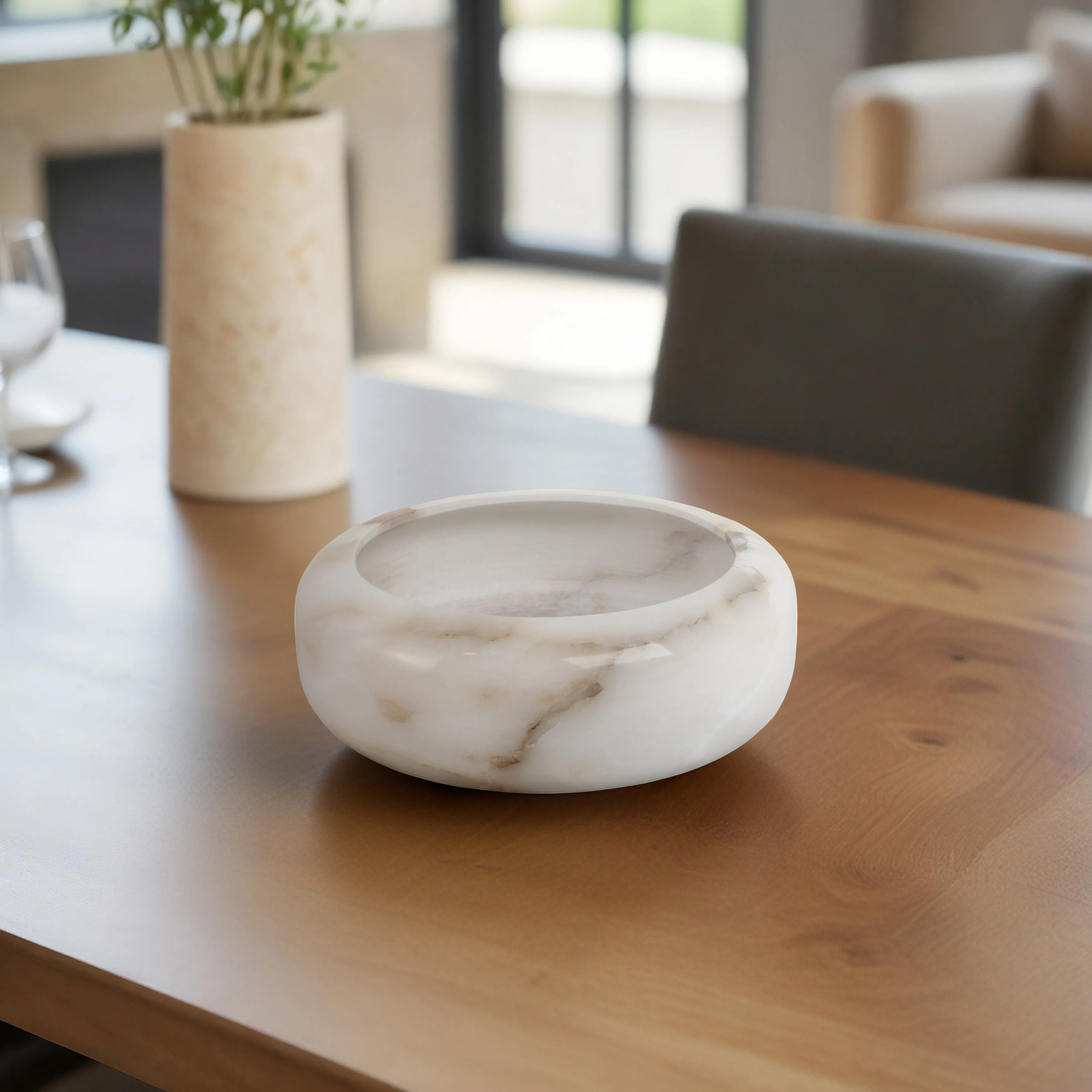 12" Dolce Large Alabaster Bowl
