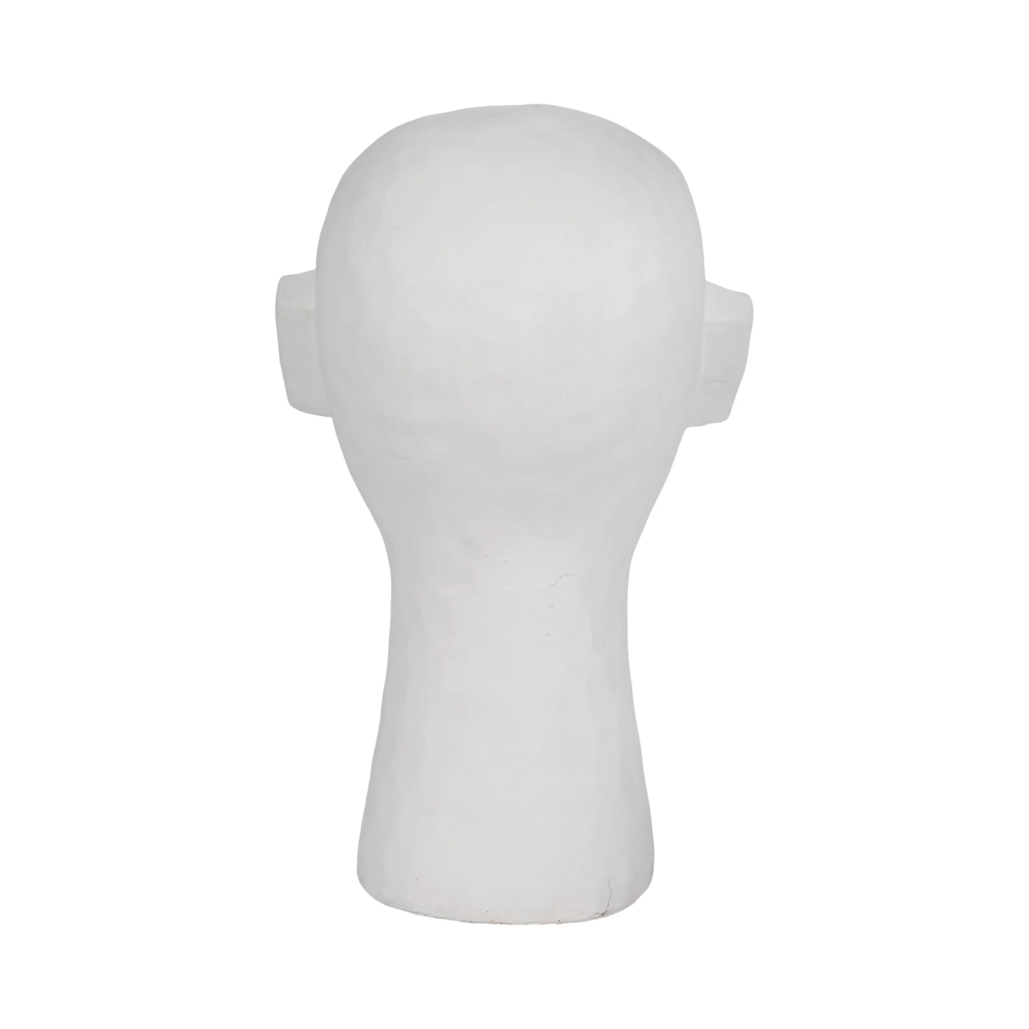 12" Looking Up Face Sculpture, White