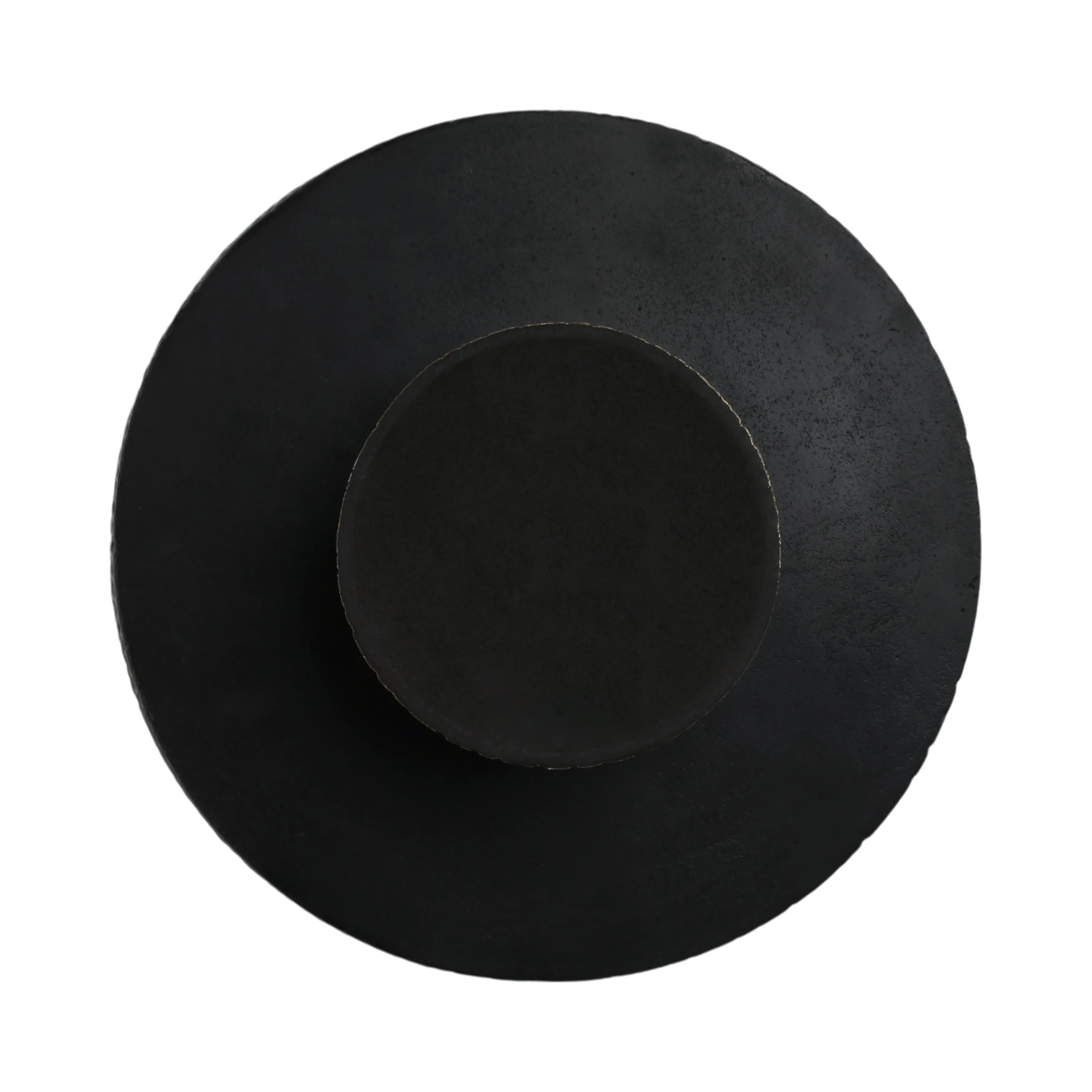 14" Cali Metal Pedestal Tray, Black