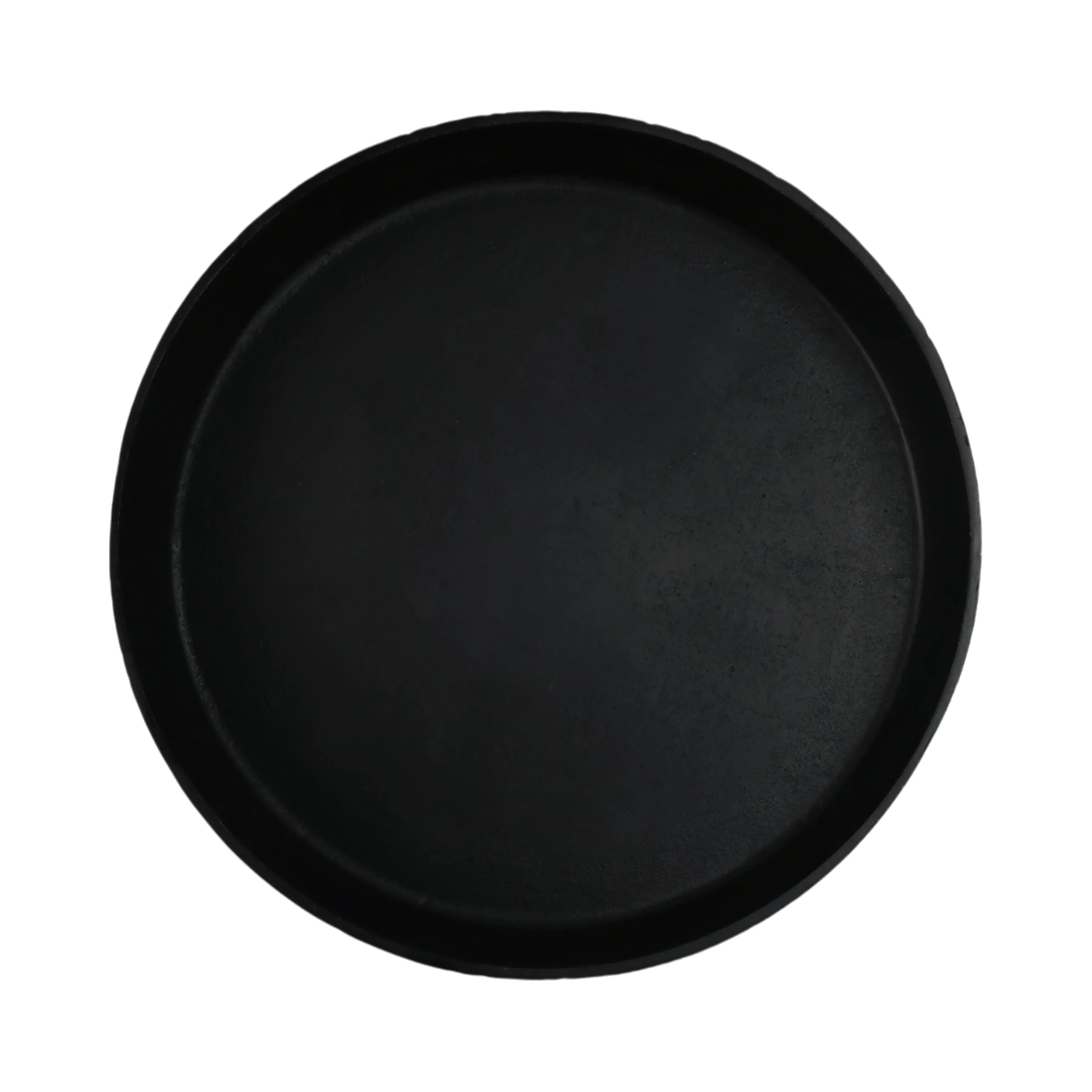 14" Cali Metal Pedestal Tray, Black