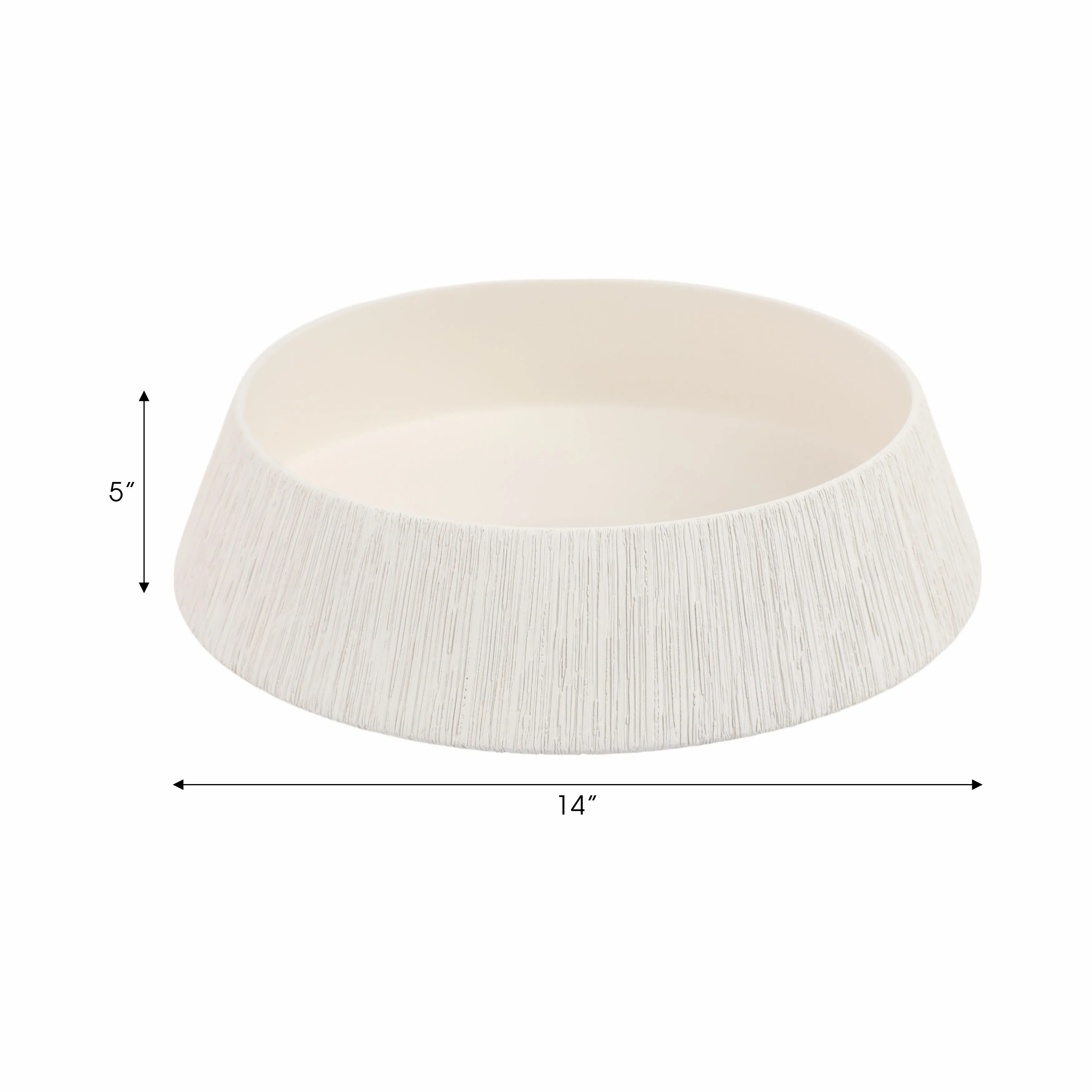 14" Cascais White Portugal Bowl