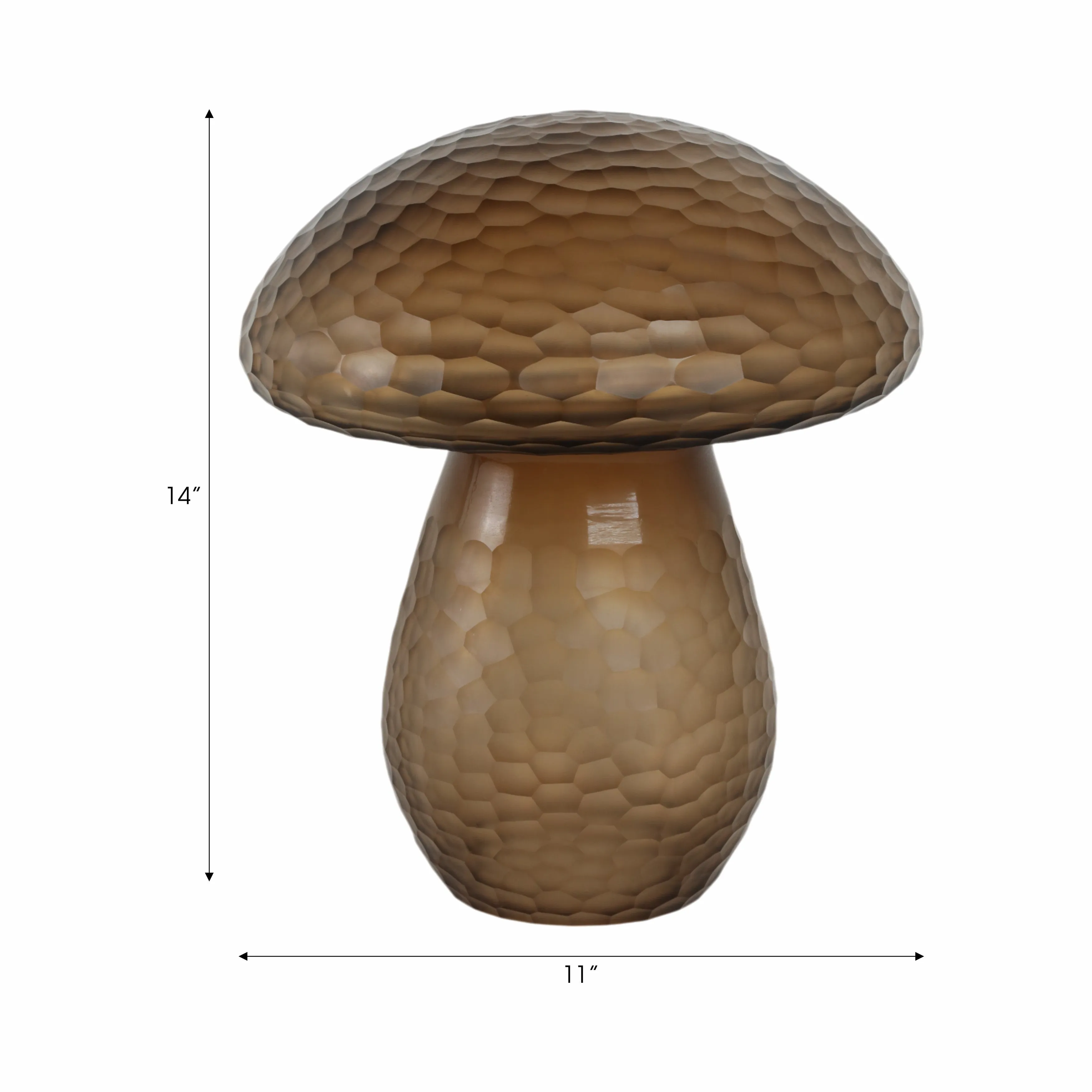14" Limoge Large Glass Mushroom