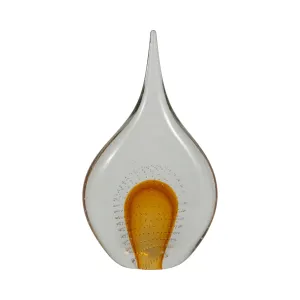 14" MEEDA AMBER CRYSTAL TEAR DROP