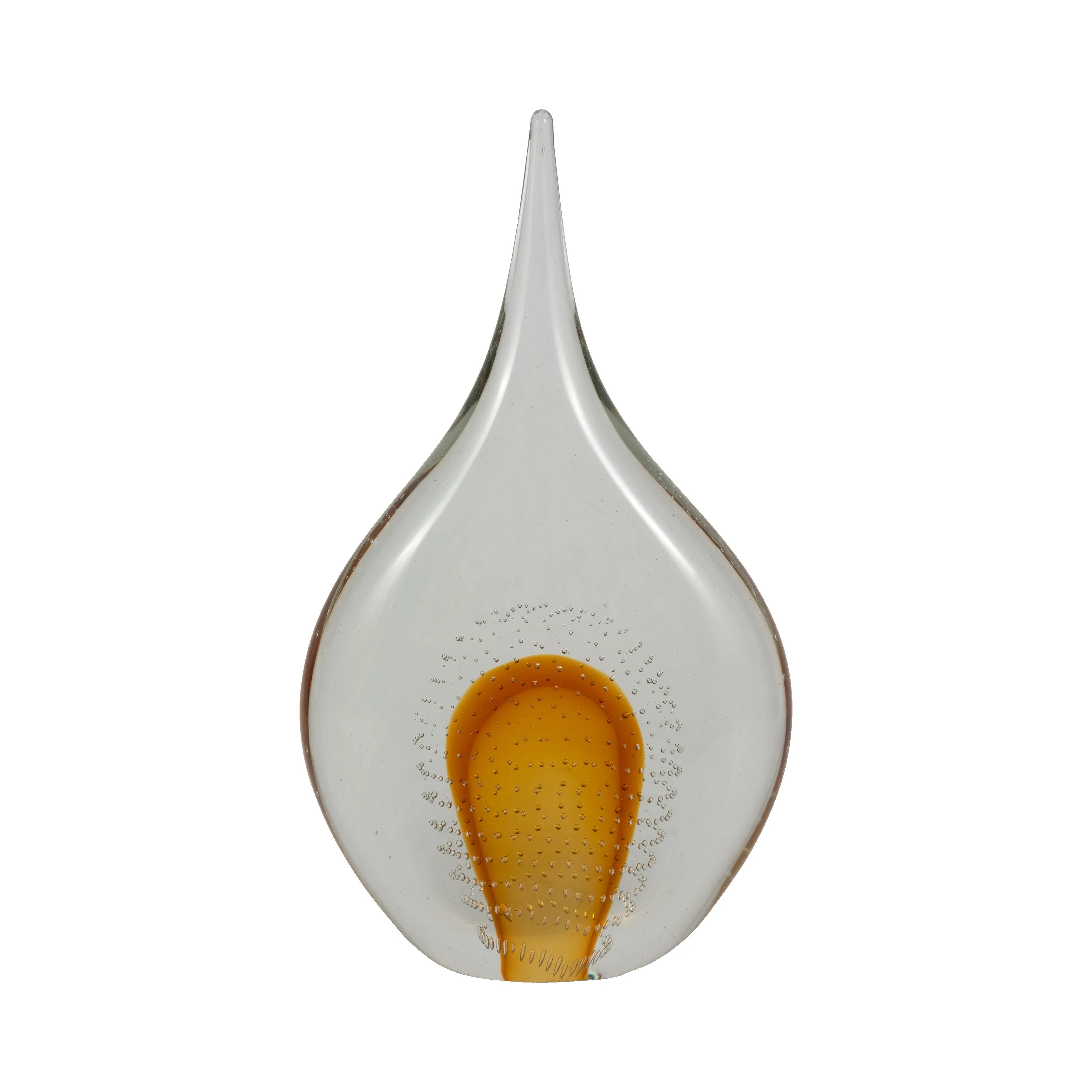 14" MEEDA AMBER CRYSTAL TEAR DROP