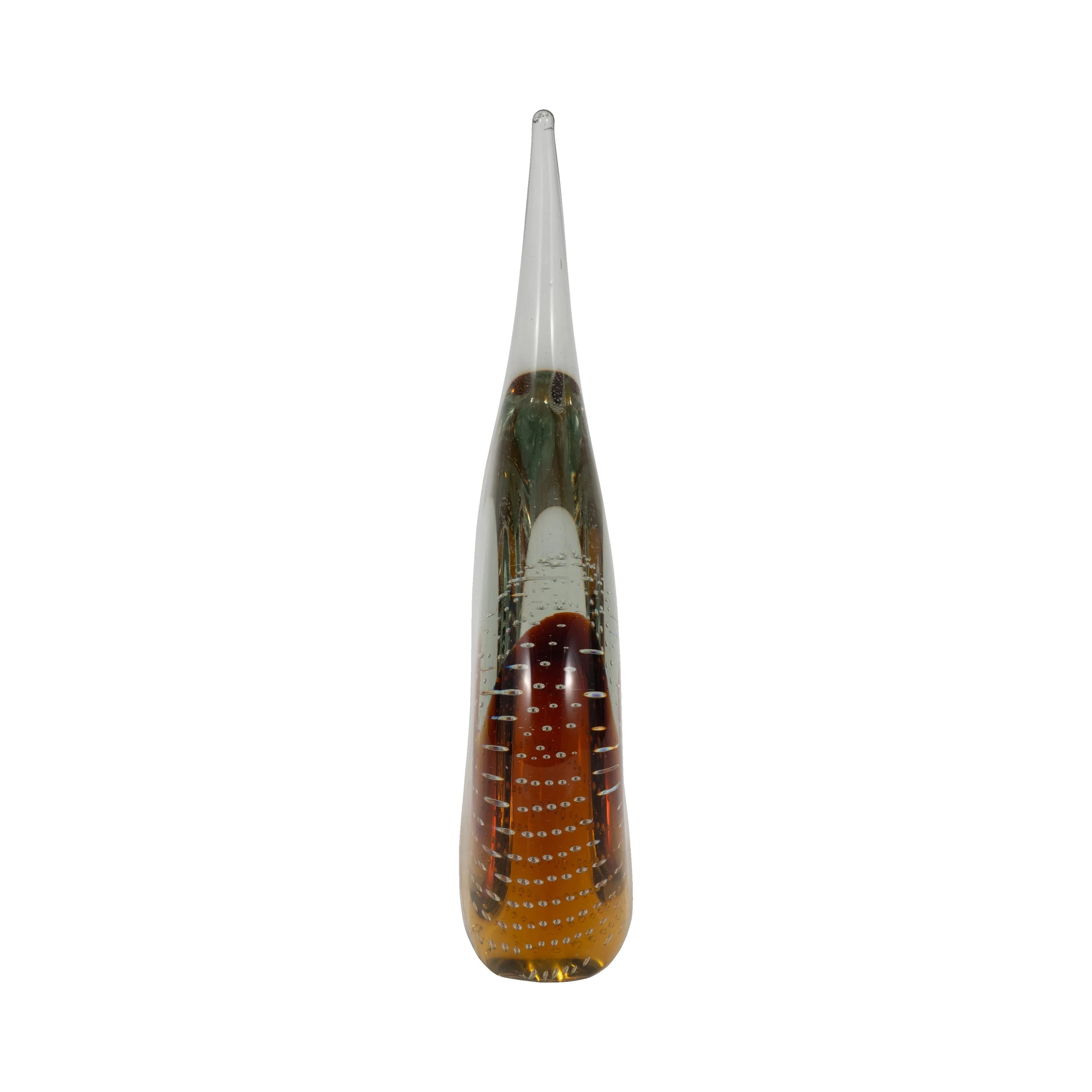 14" MEEDA AMBER CRYSTAL TEAR DROP
