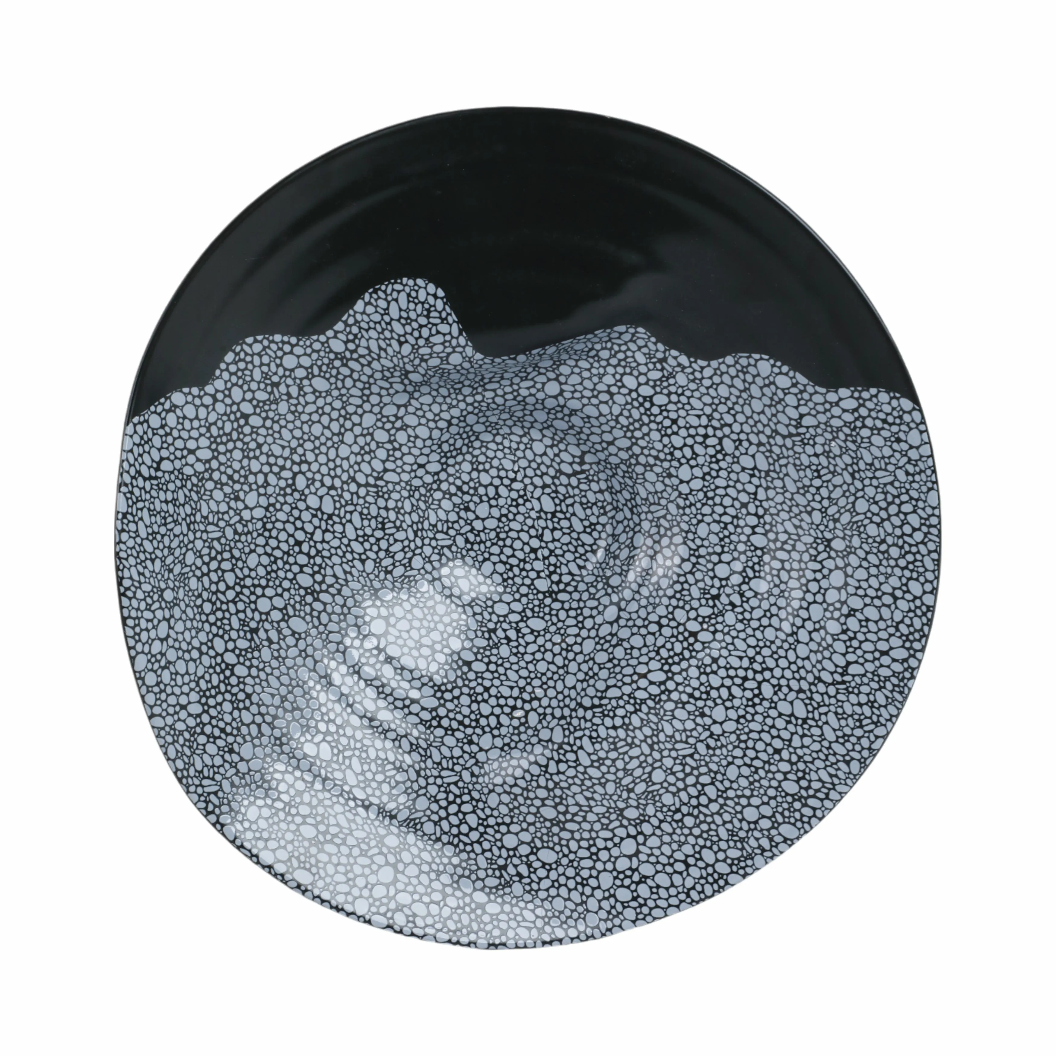 14" Yaretzi Small Porcelain Bowl, Black