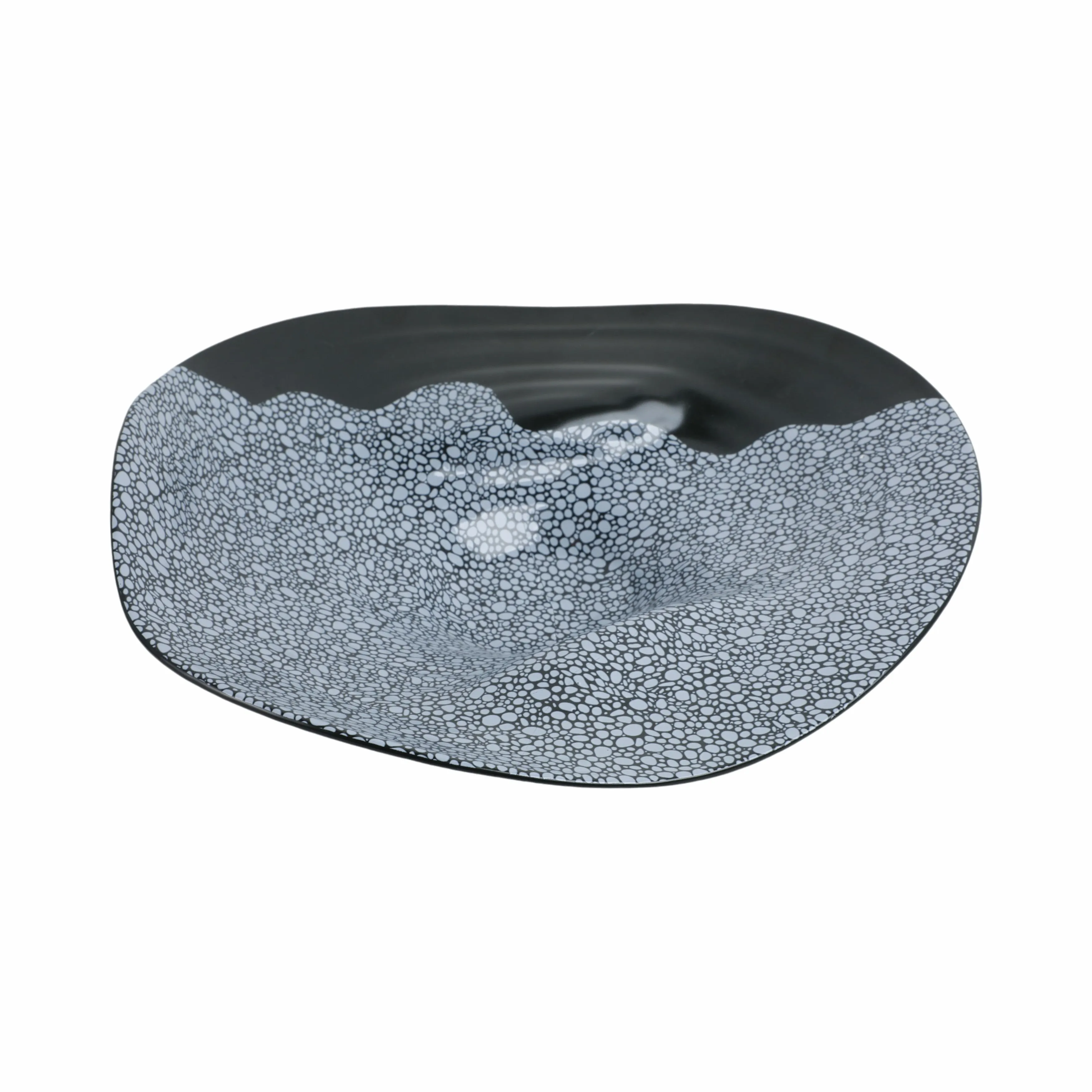 14" Yaretzi Small Porcelain Bowl, Black
