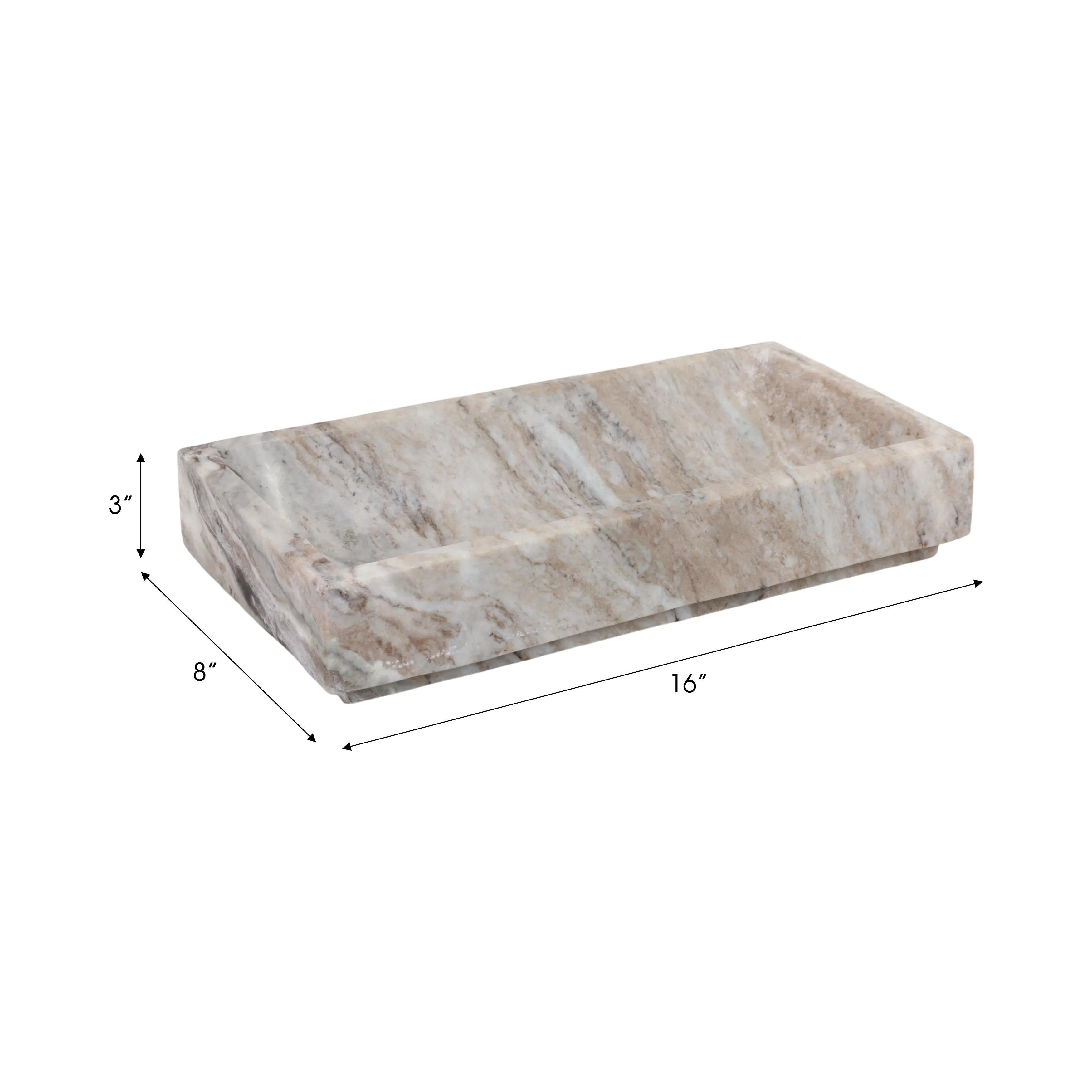 16" Dakota Marble Tray