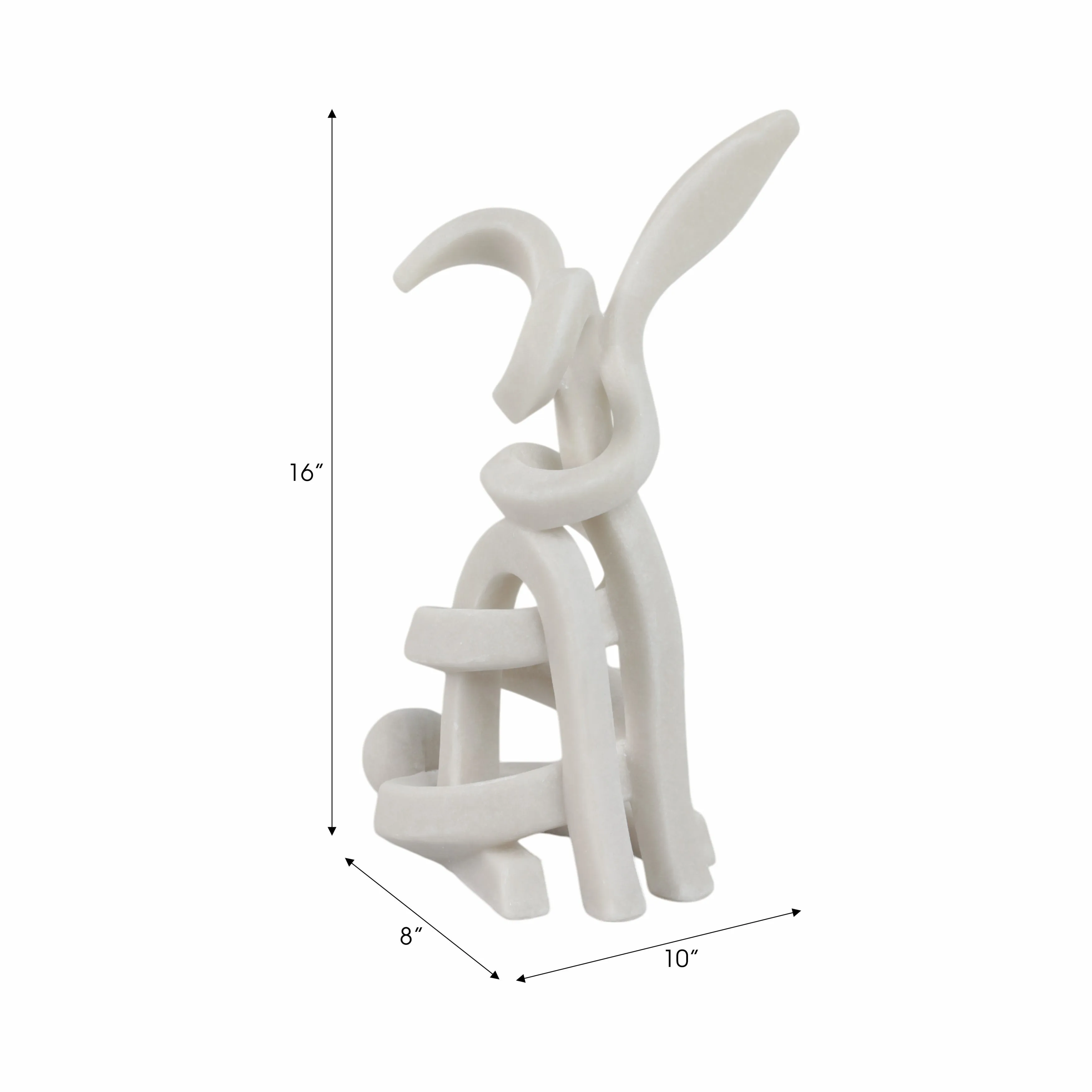 16" Ninove Quartz Resin Bunny Statuary
