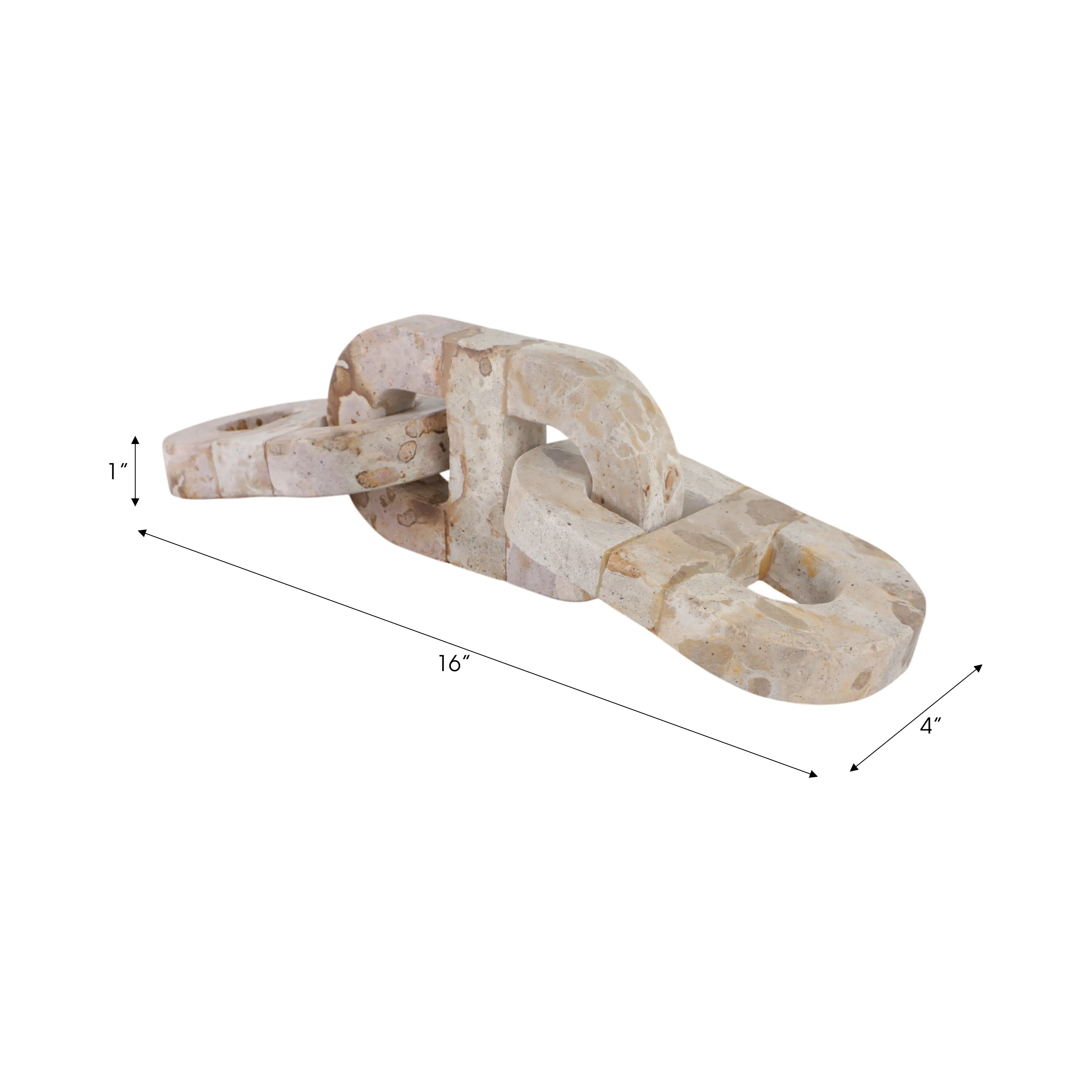 16" Pompano Beige Marble Chain