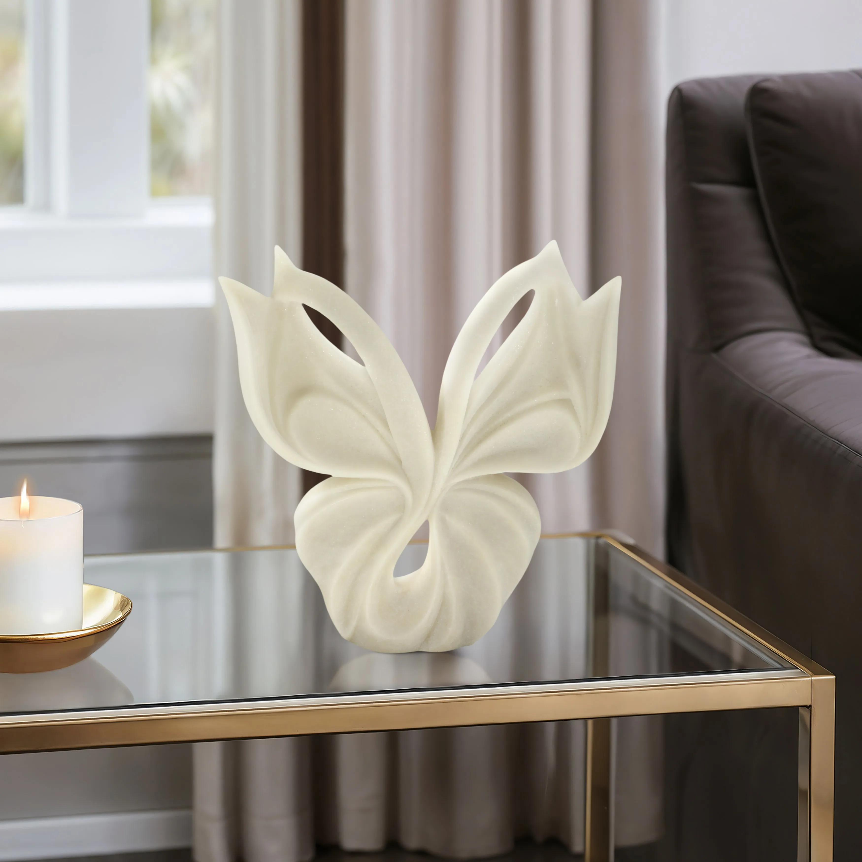 16" Renfe Large Quartz Resin Butterfly Statuary