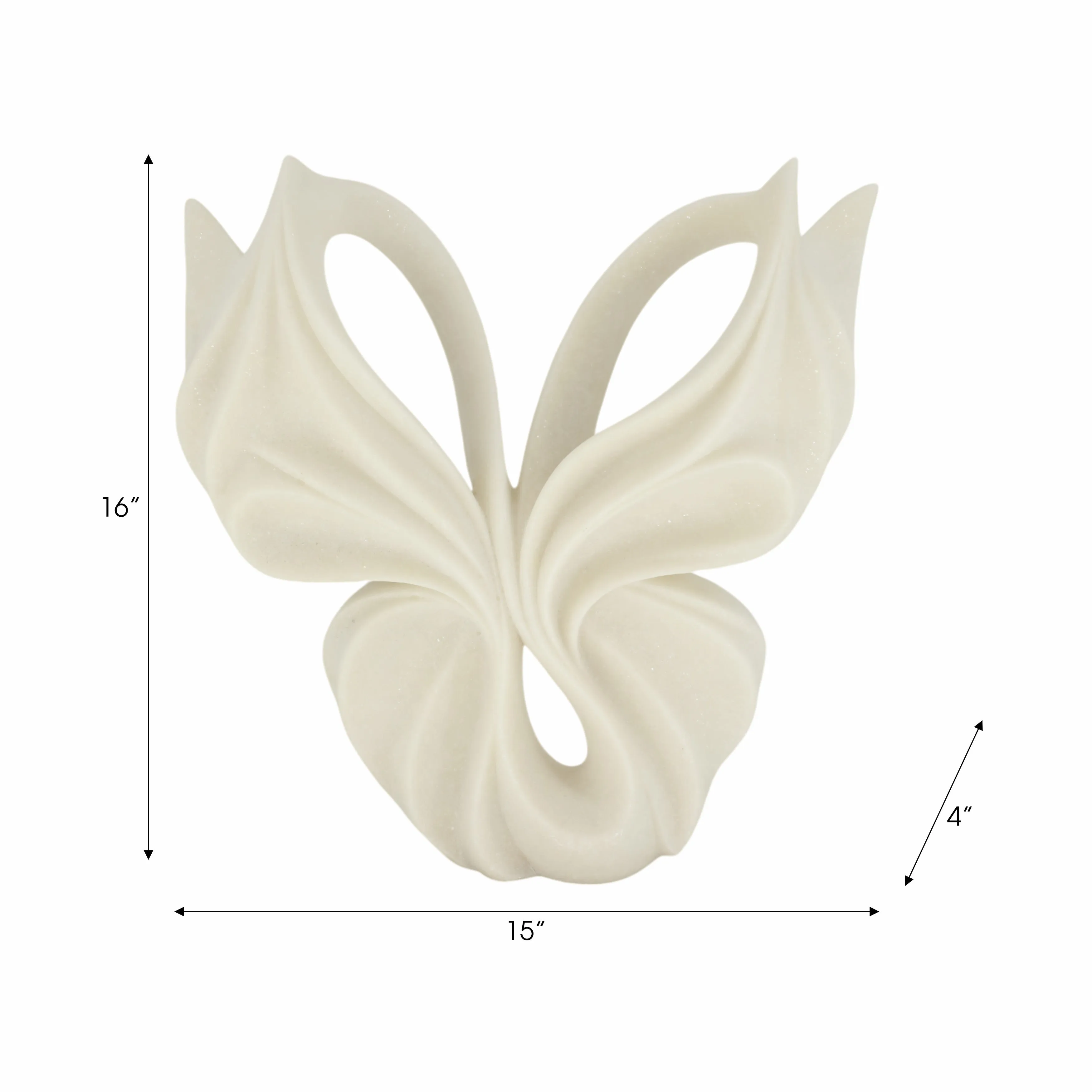 16" Renfe Large Quartz Resin Butterfly Statuary