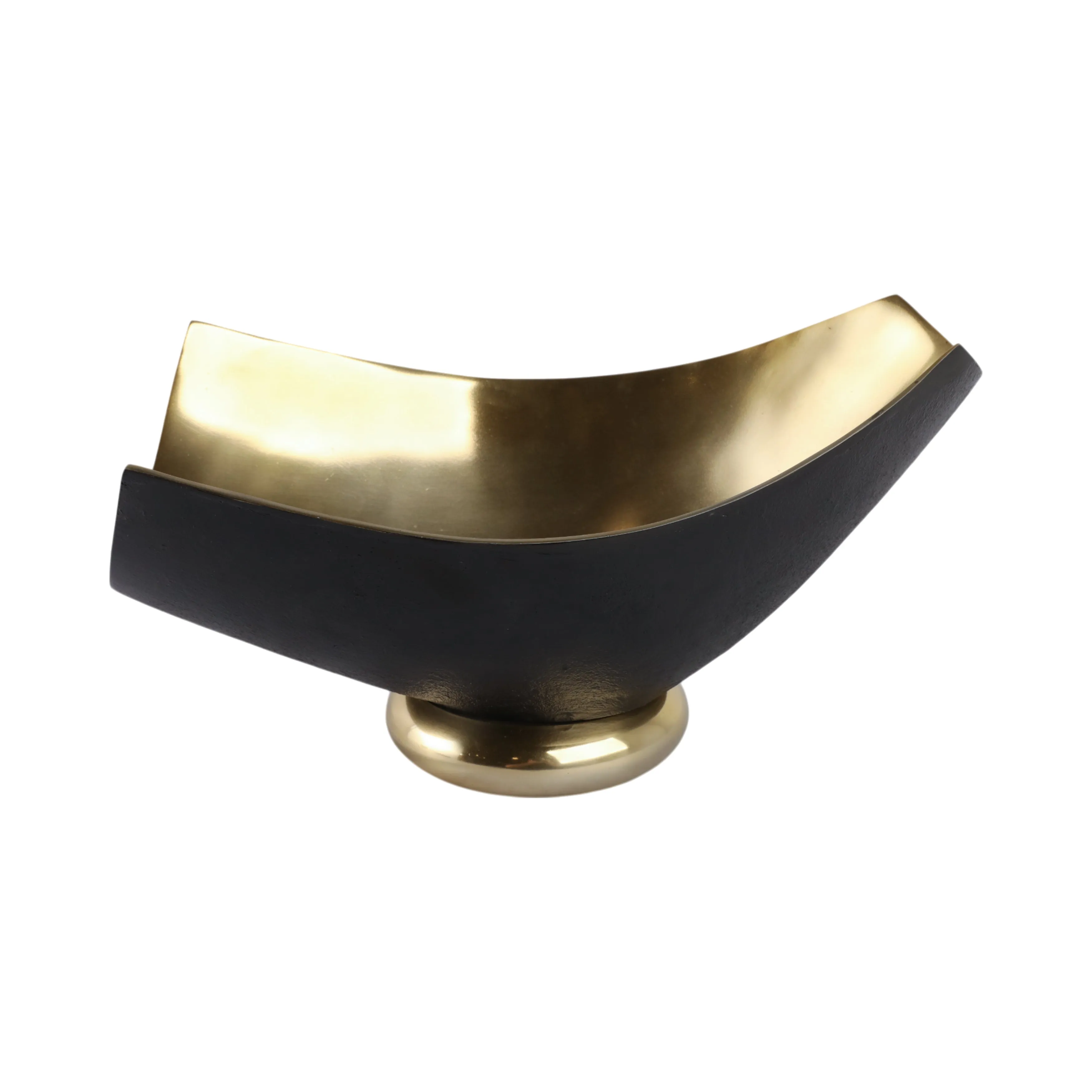 16" Rouen Black And Gold Bowl