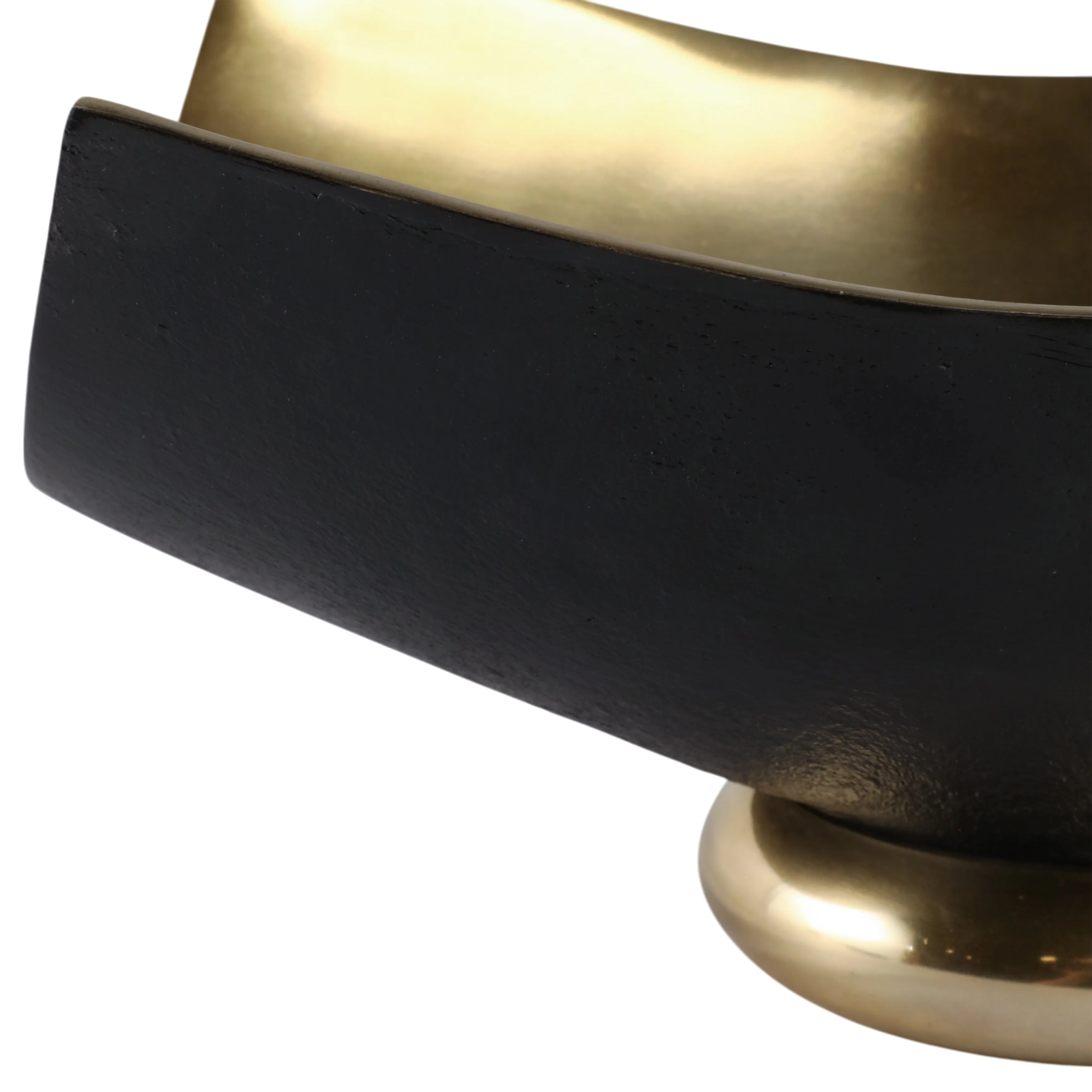16" Rouen Black And Gold Bowl