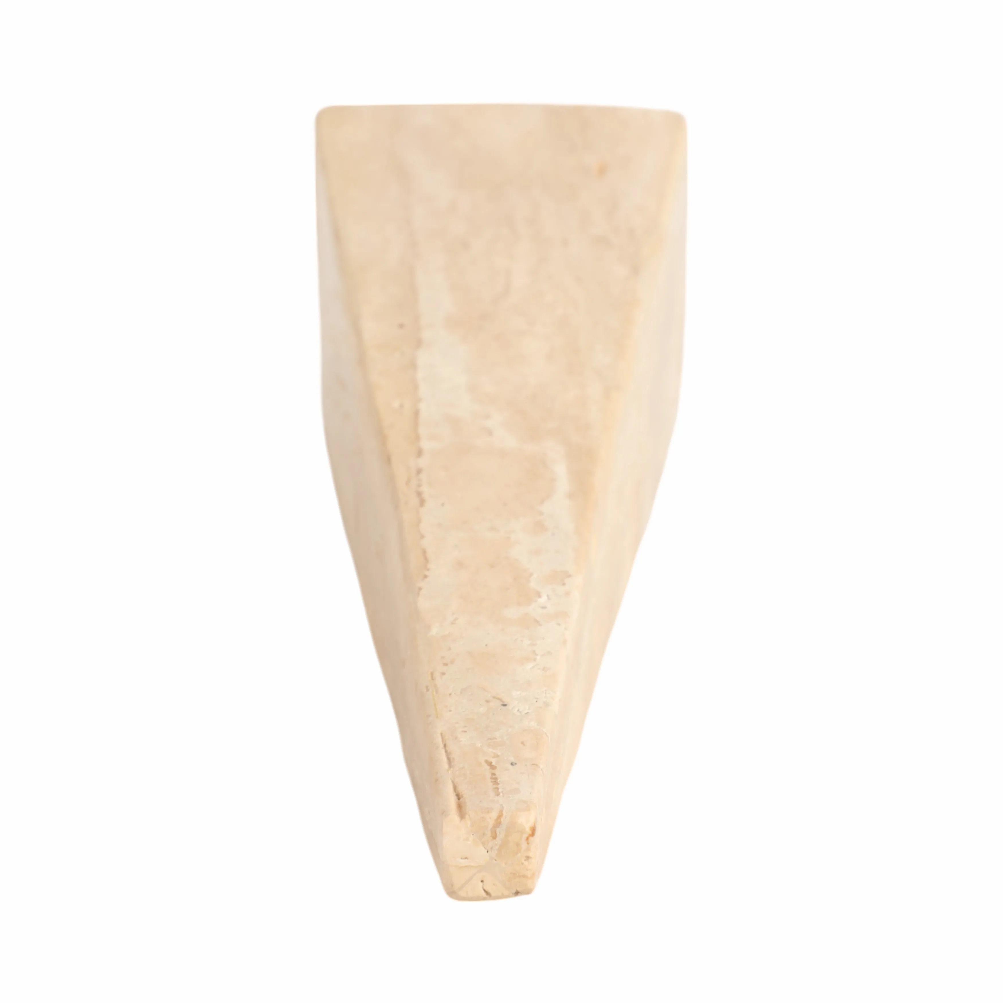 16" Travertine Obelisk, Tan