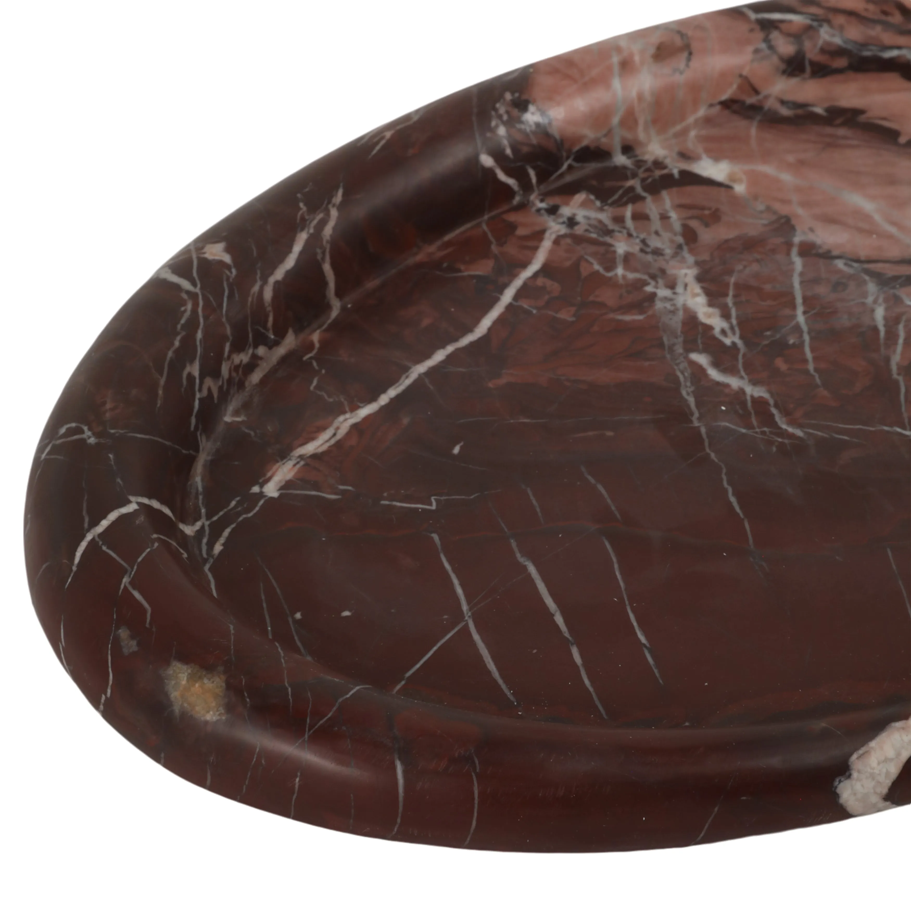 17" Kramer Red Marble Tray