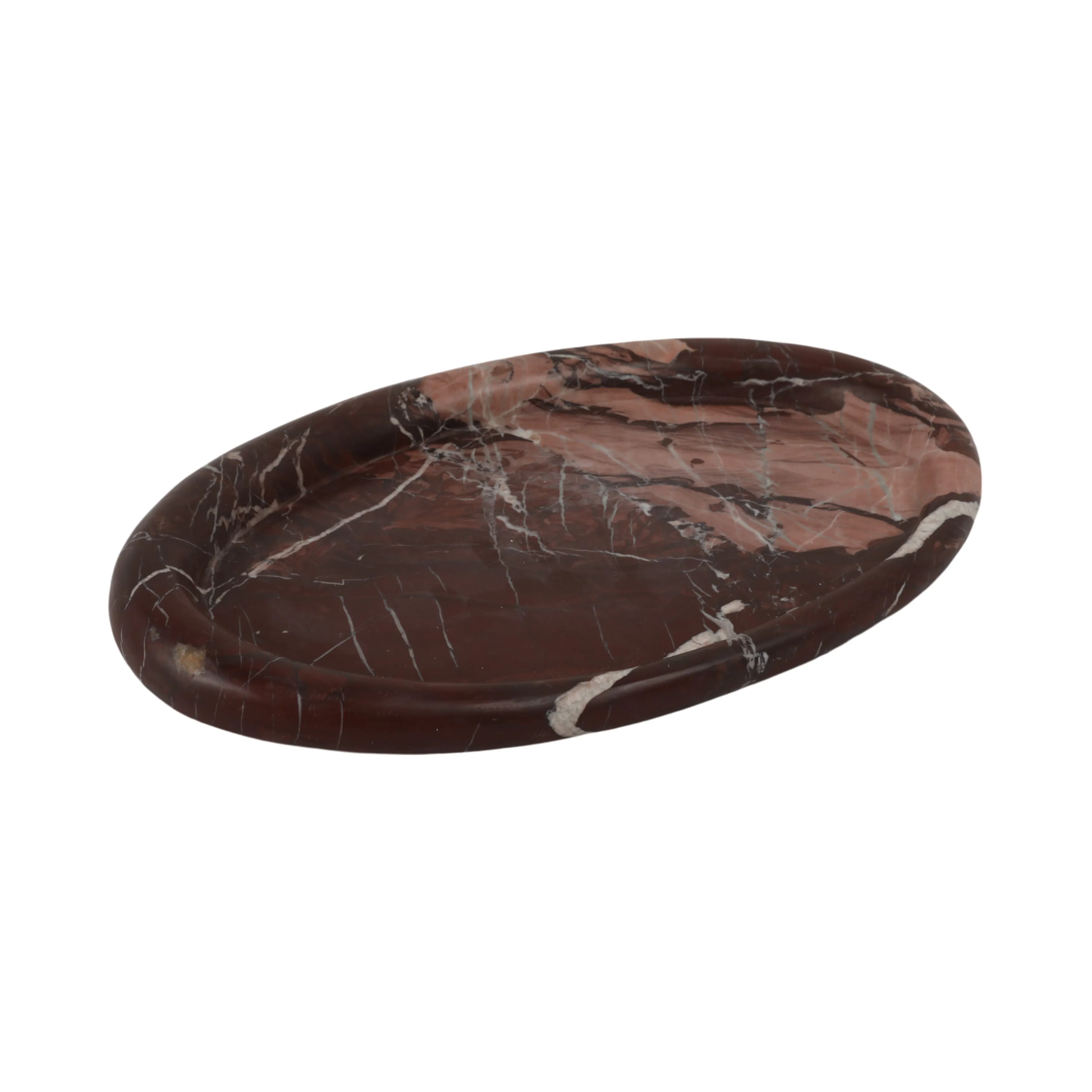 17" Kramer Red Marble Tray