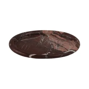 17" Kramer Red Marble Tray
