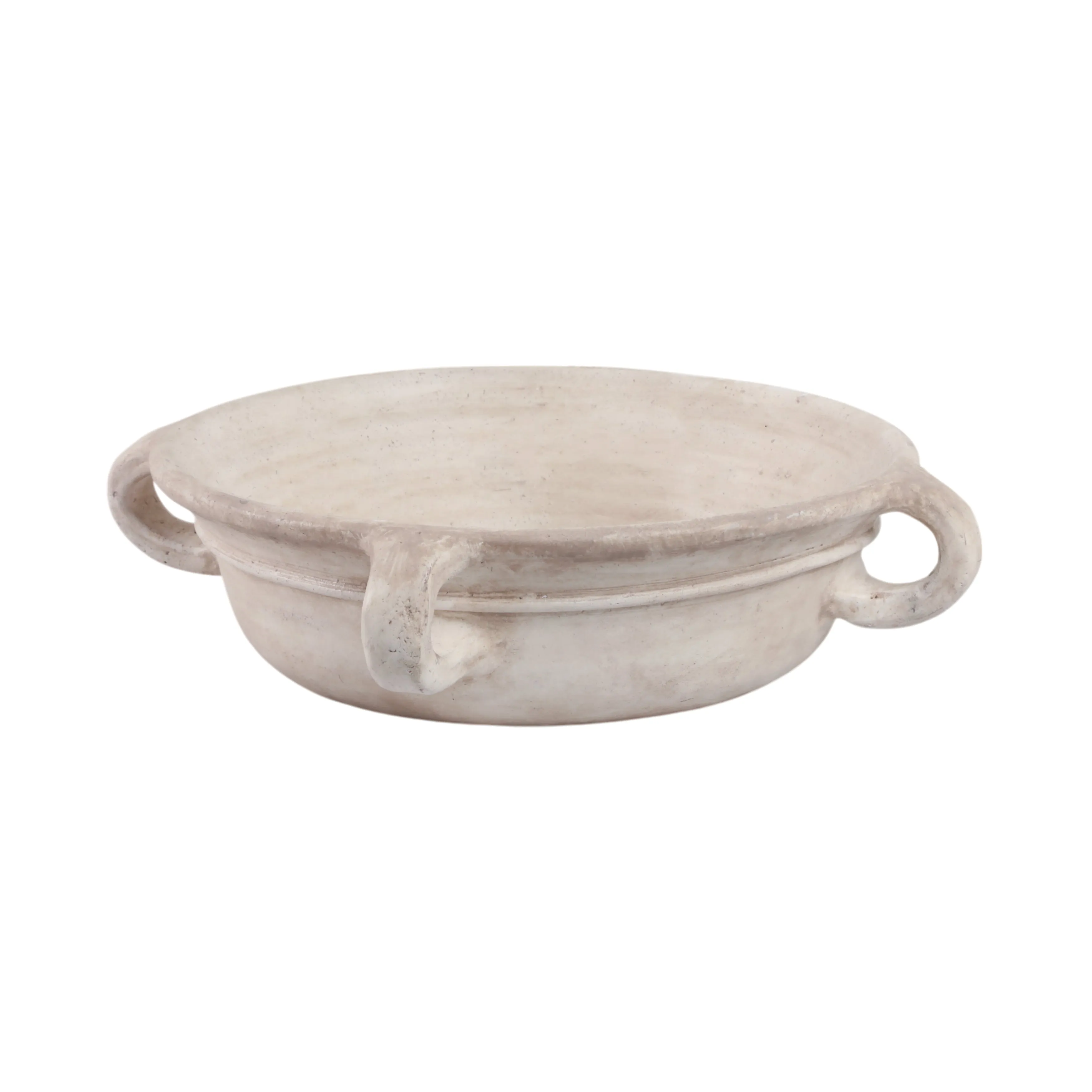 18" Bowl With Handles, Antique White