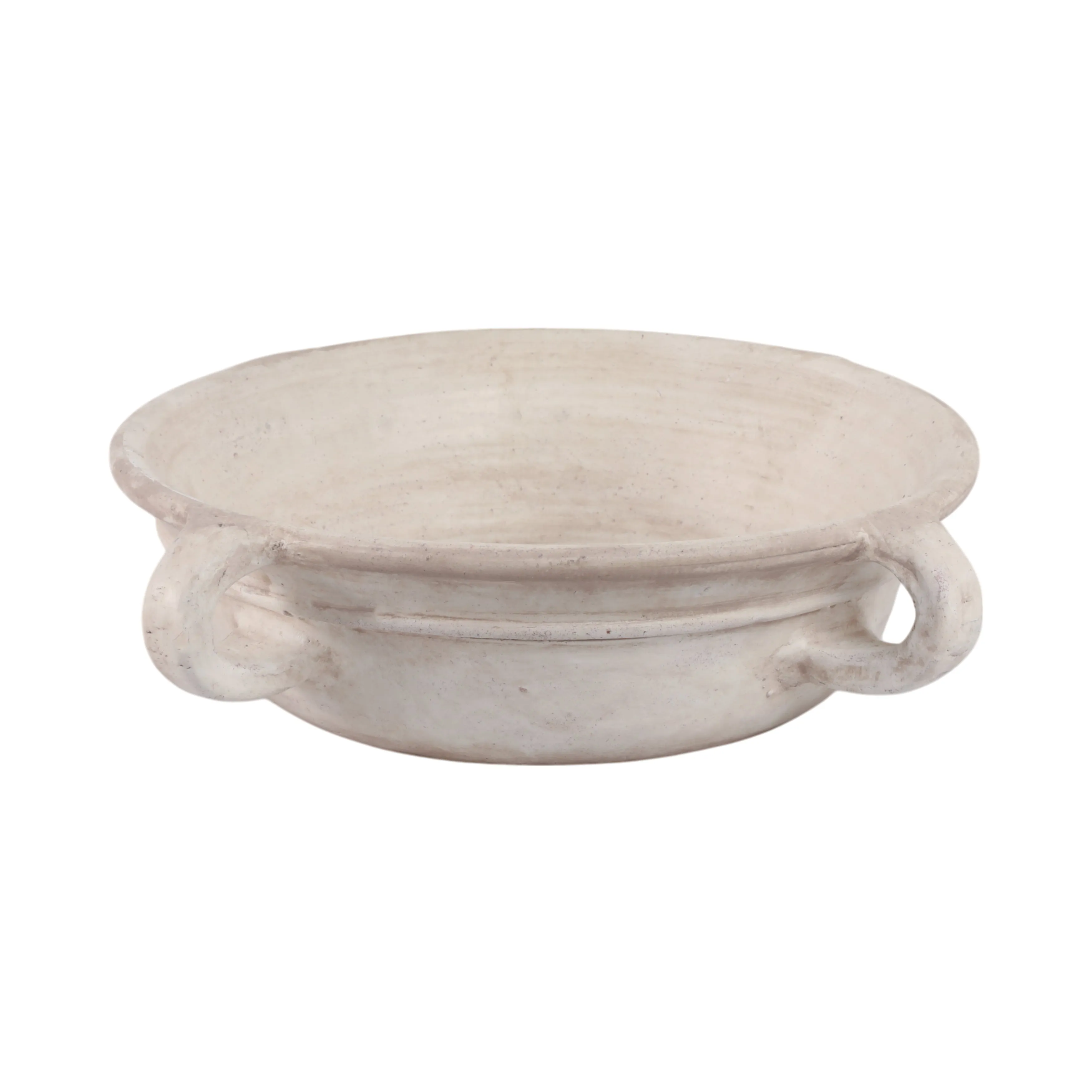 18" Bowl With Handles, Antique White