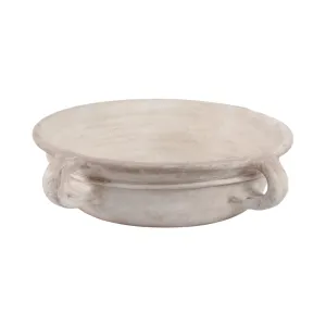 18" Bowl With Handles, Antique White