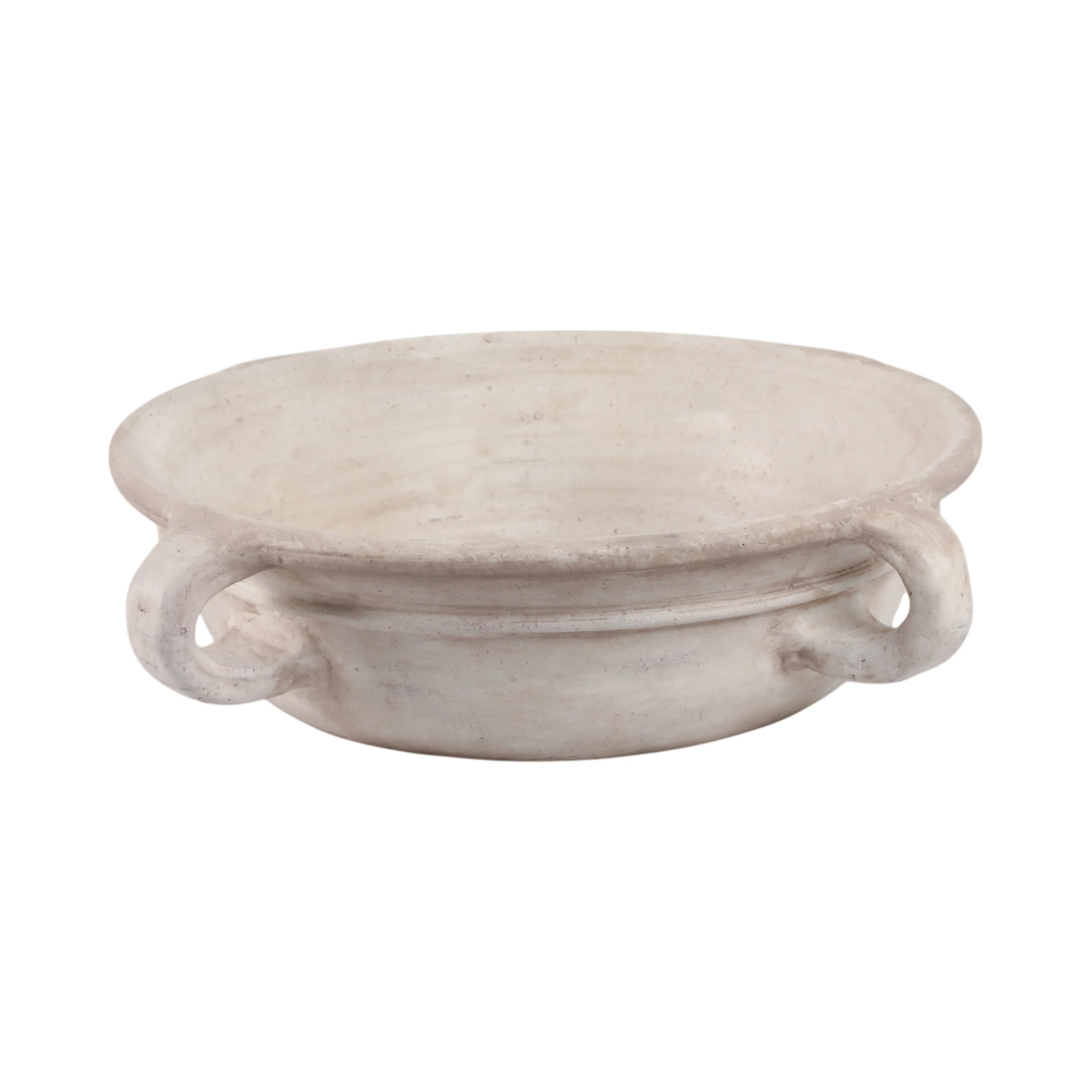 18" Bowl With Handles, Antique White