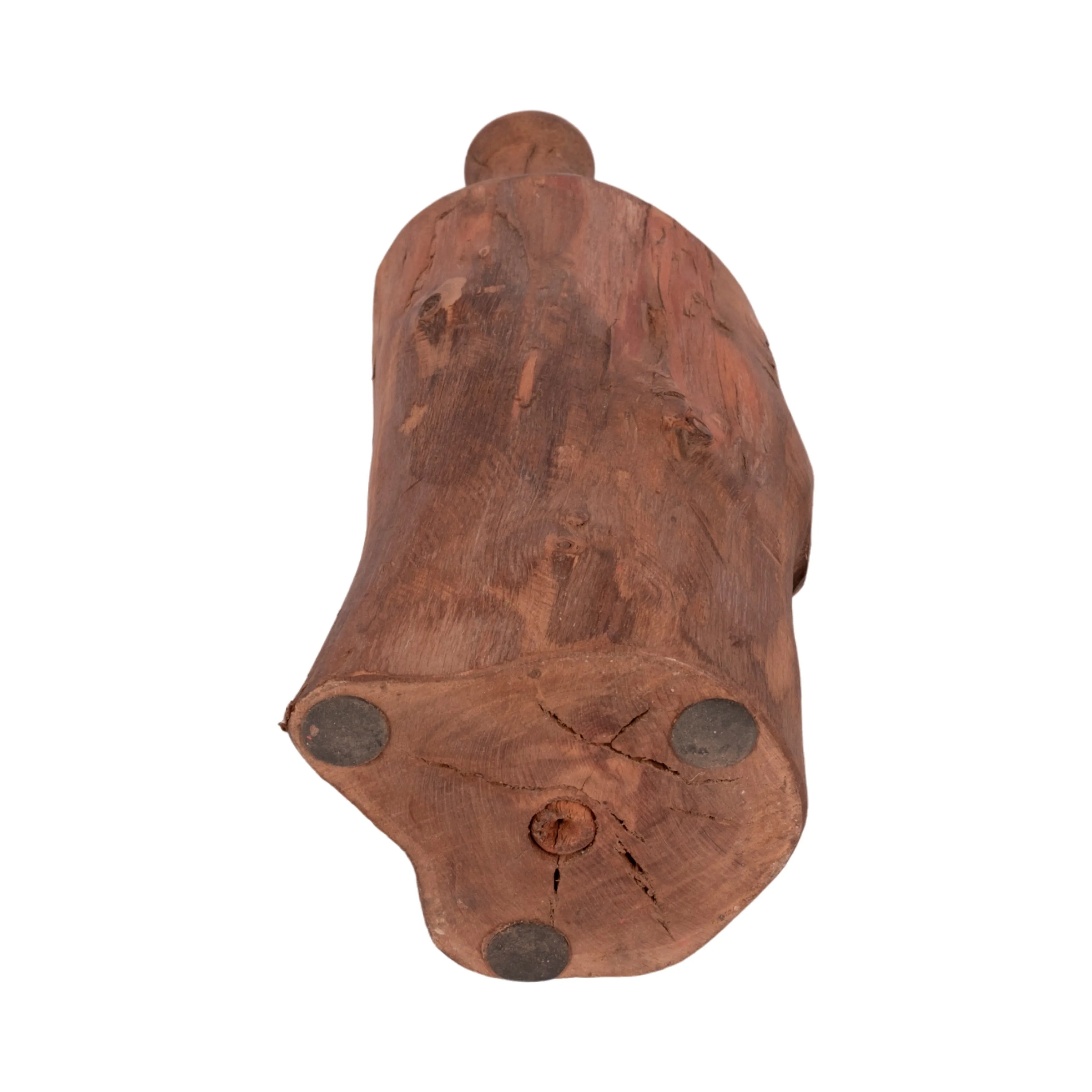 18" Reclaimed Wood Bottle Object, Brown