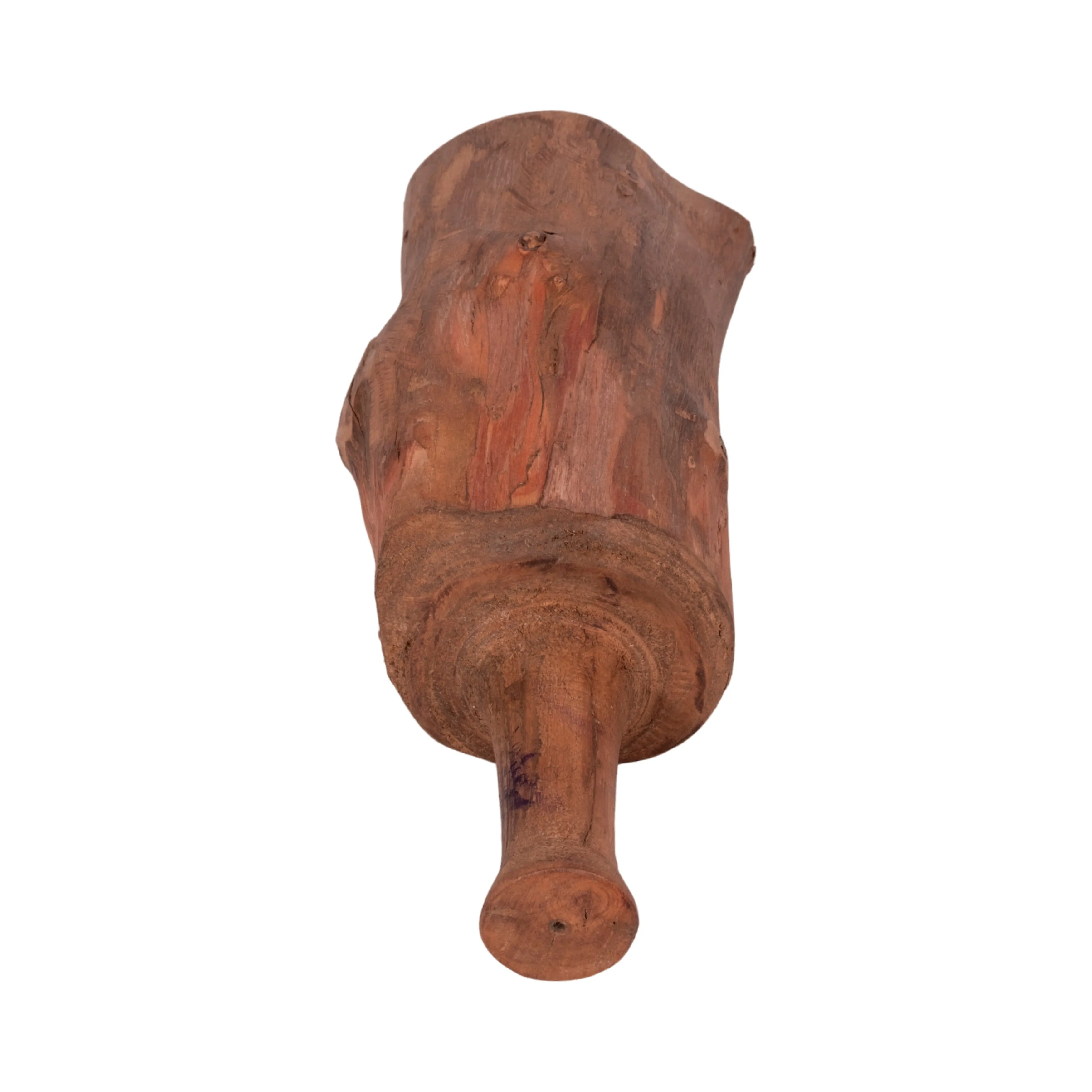 18" Reclaimed Wood Bottle Object, Brown