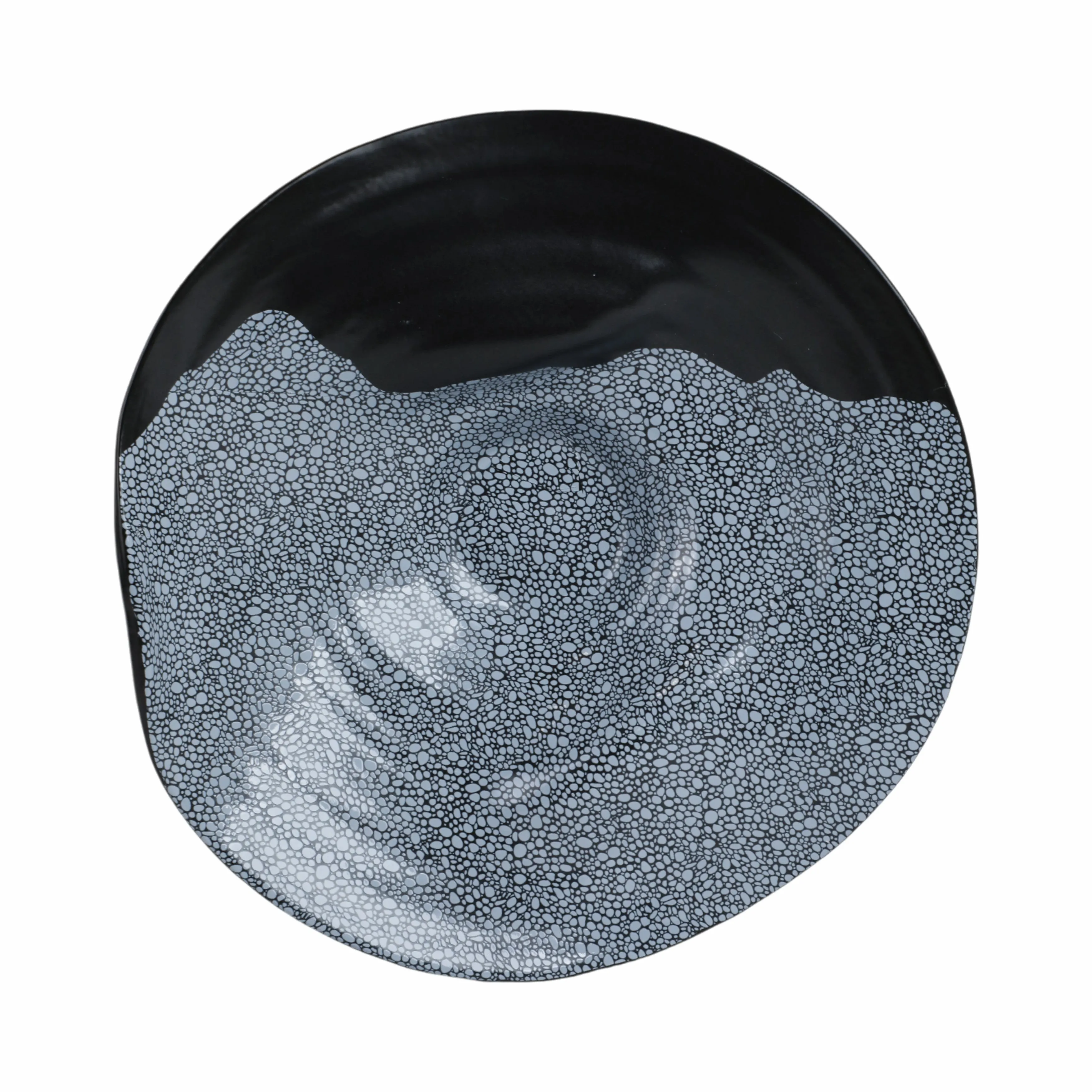 18" Yaretzi Large Porcelain Bowl, Black