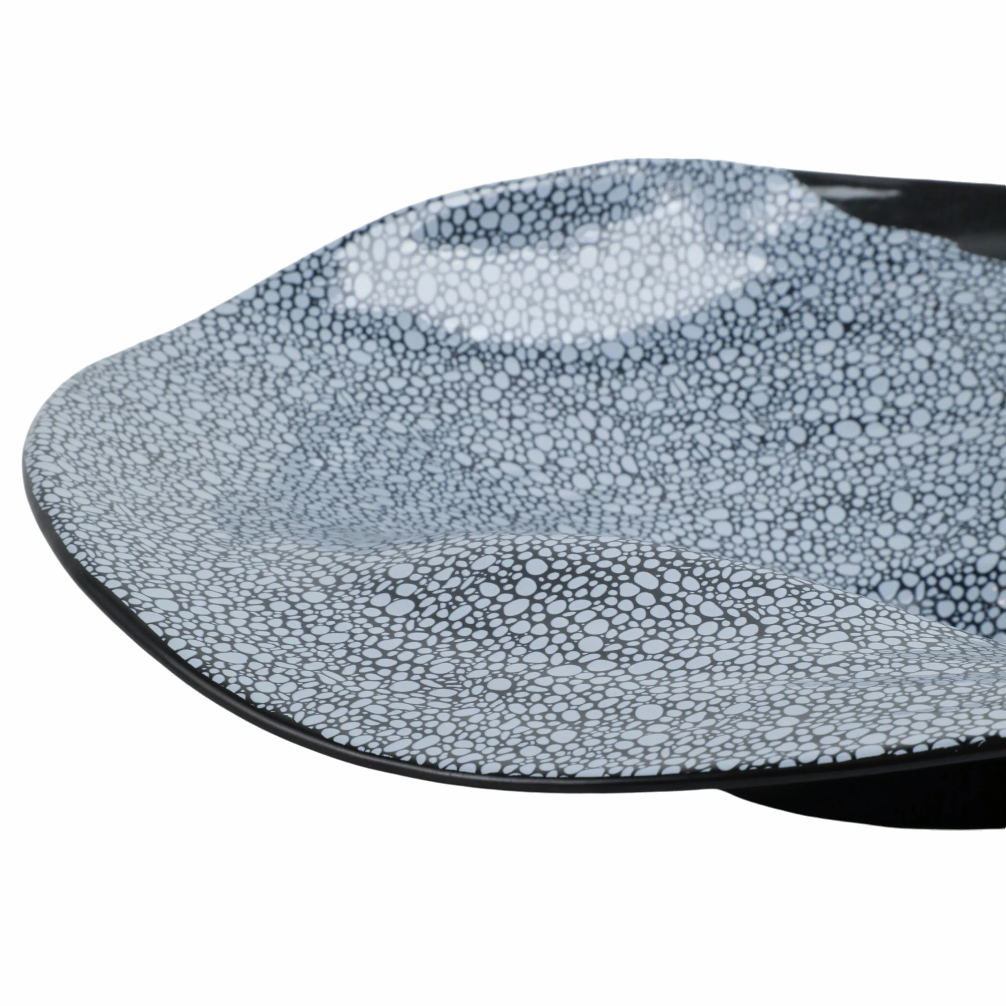 18" Yaretzi Large Porcelain Bowl, Black