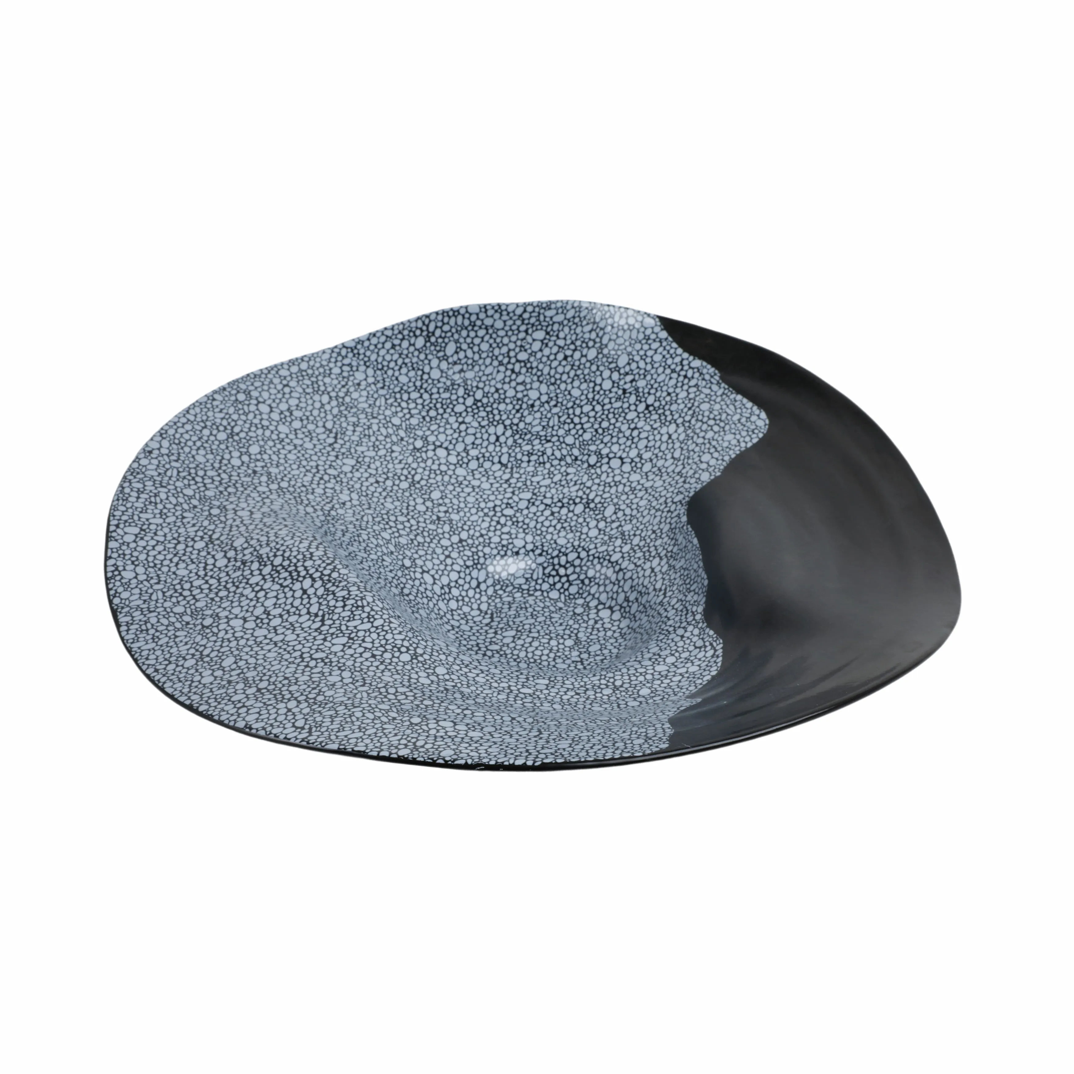 18" Yaretzi Large Porcelain Bowl, Black