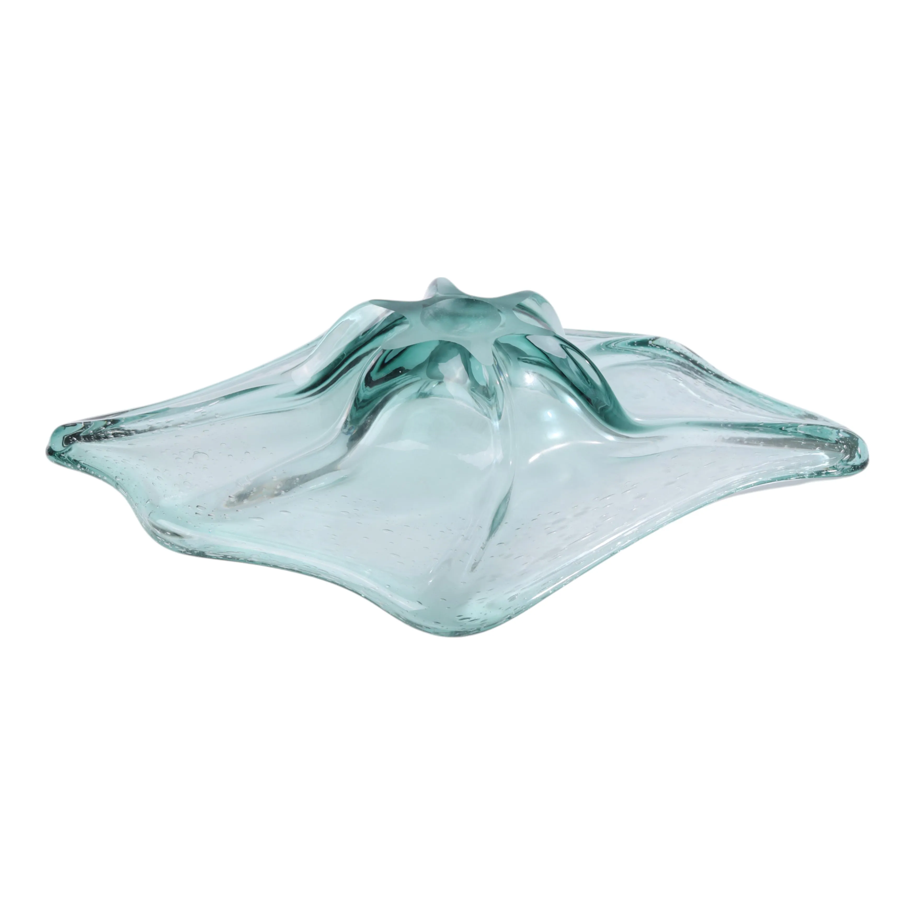 24" Nanana Teal Glass Bowl