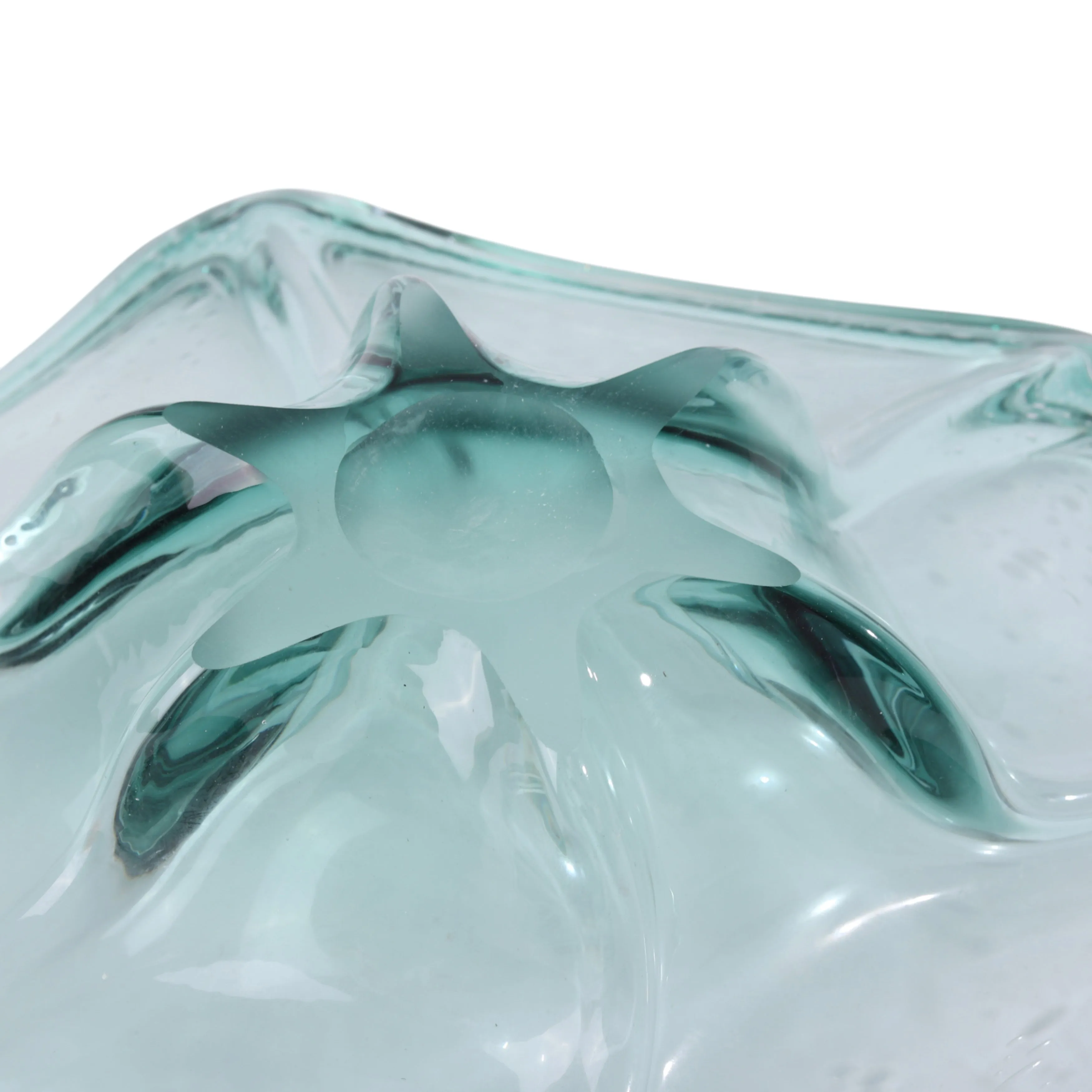 24" Nanana Teal Glass Bowl