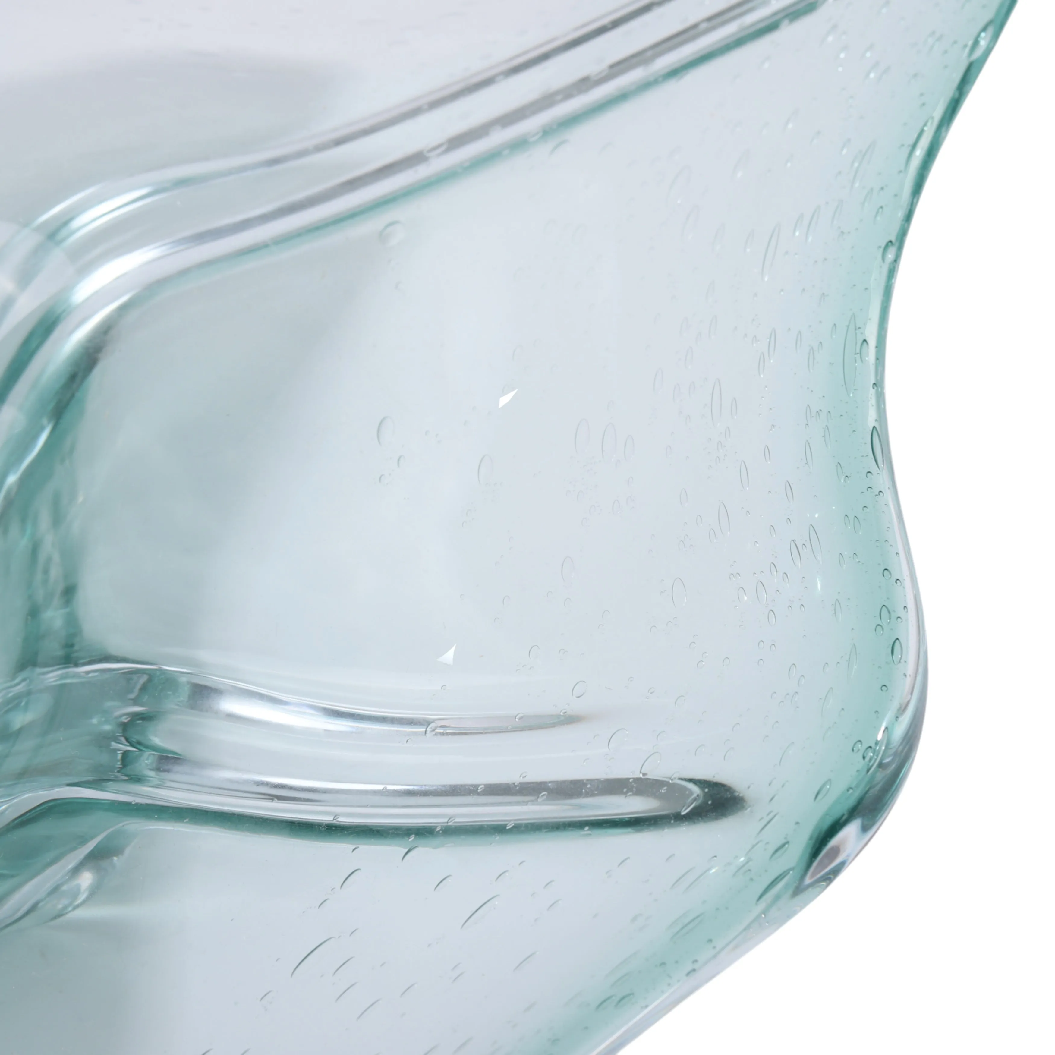 24" Nanana Teal Glass Bowl