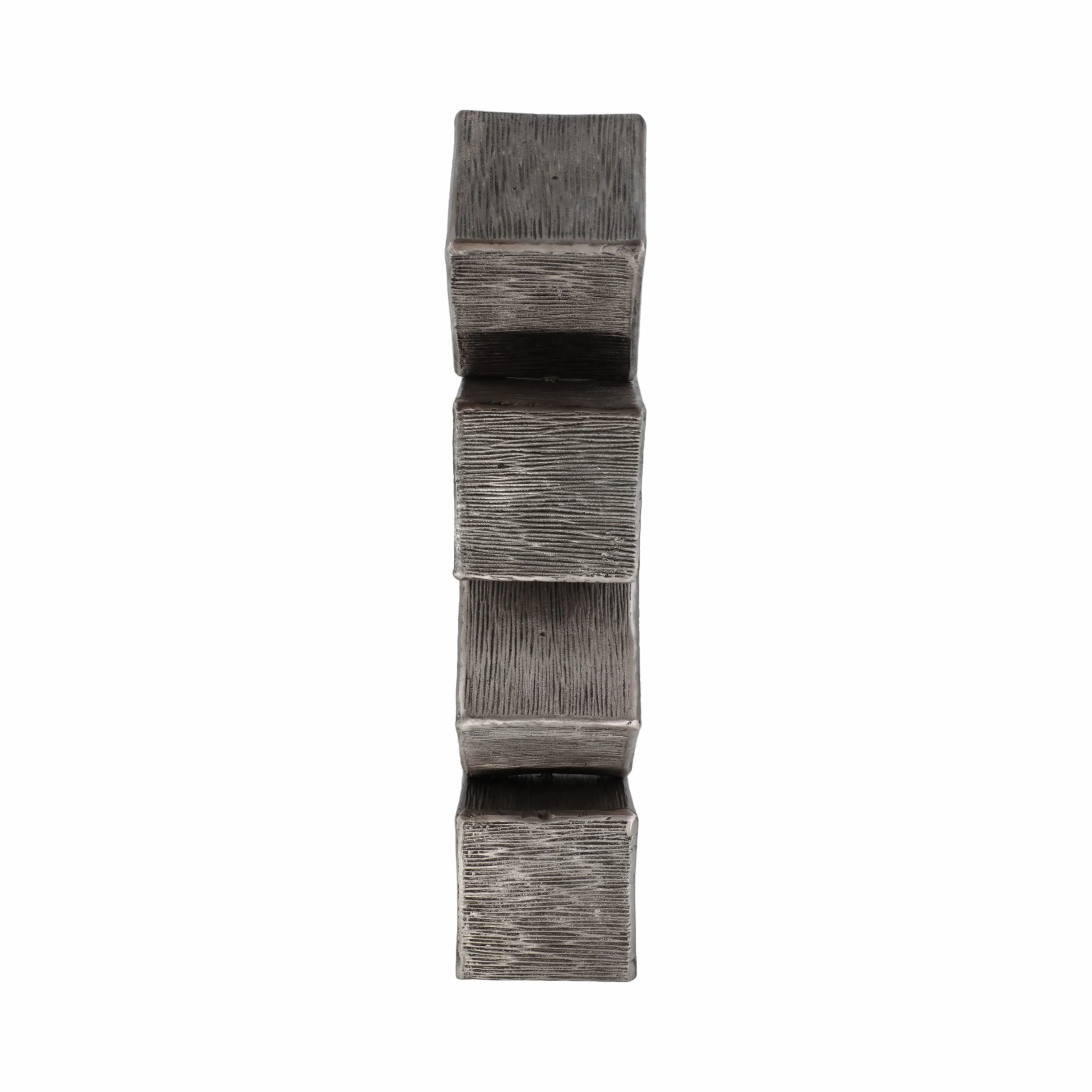 25" Lyon Large Silver Cube Statuary