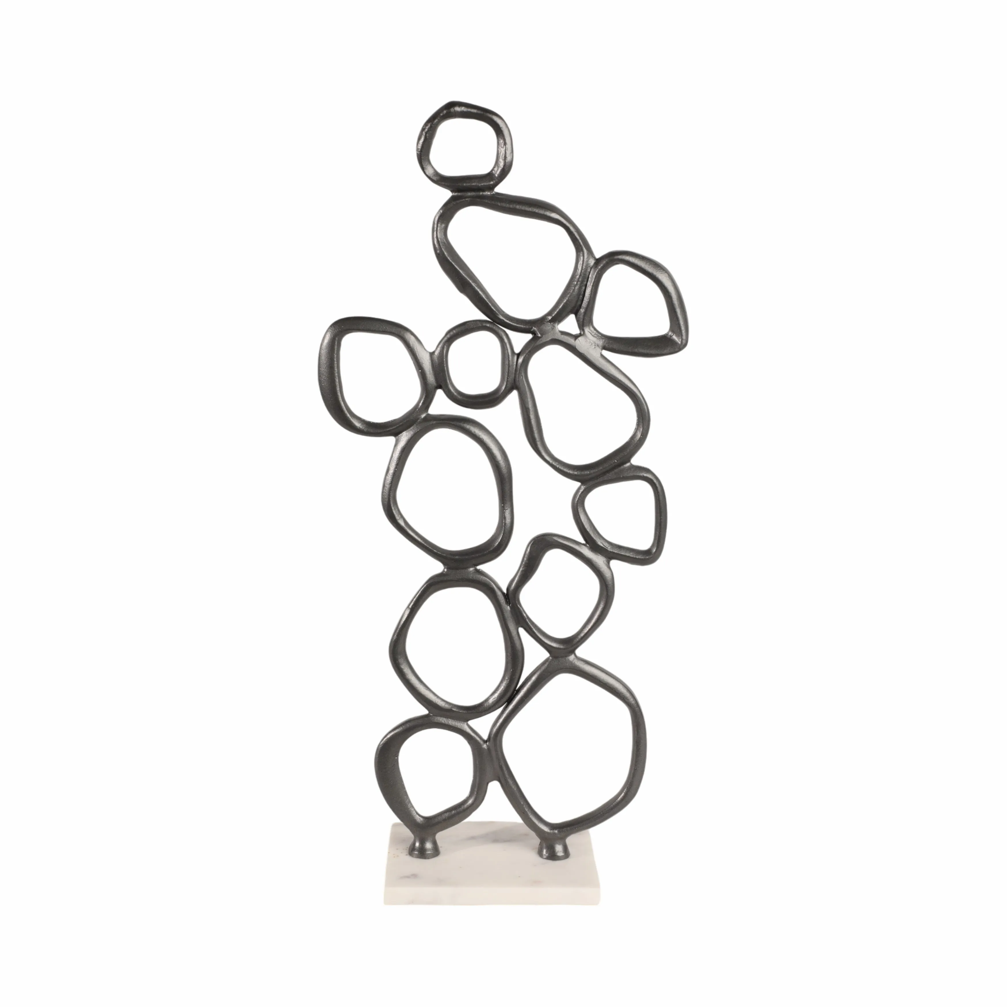 25" Tidus Small Ring Statuary, Black