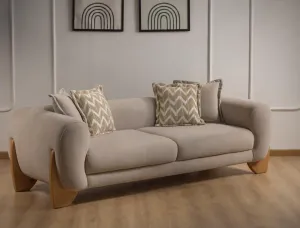 3-seater sofa from Maiden Home, beige - 220x75x75 cm M110453456