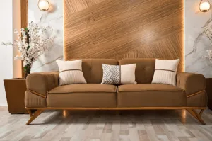 3-seater sofa from Maiden Home, brown - 220x75x75 cm M110453230